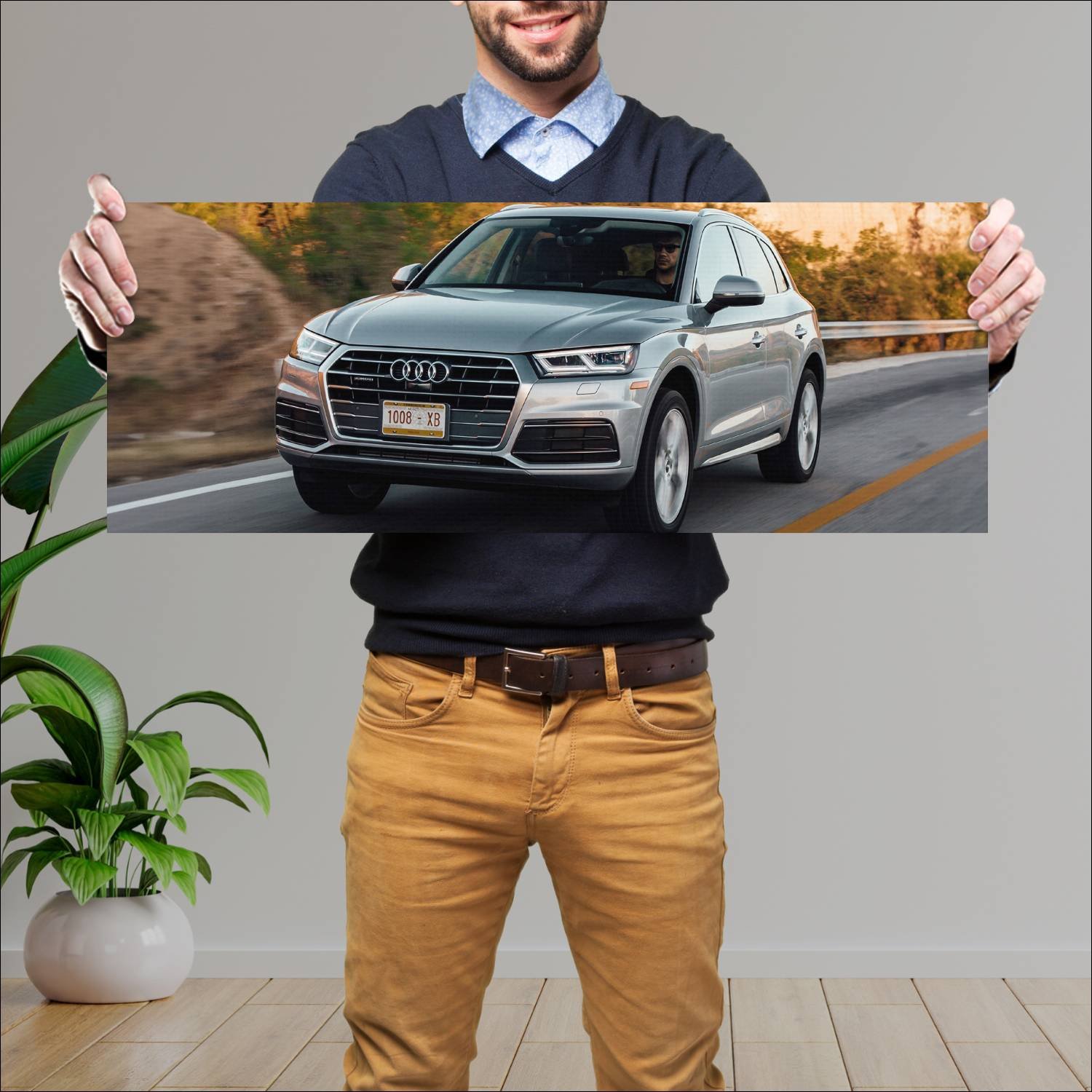 Cuadro grande 30x80cm 2018 audi q5 us auto 409 Audi