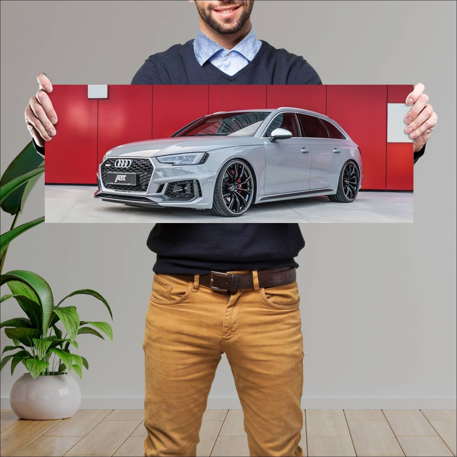 Cuadro grande 30x80cm 2018 audi rs 4 avant by abt 422 Audi