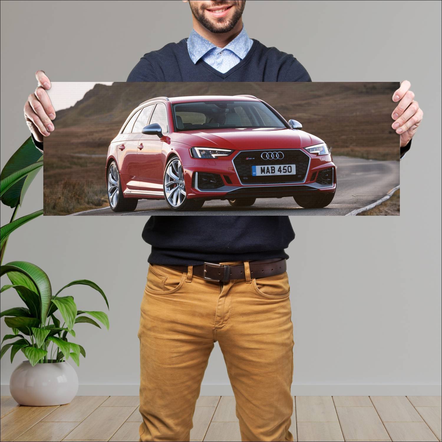 Cuadro grande 30x80cm 2018 audi rs 4 avant uk Audi