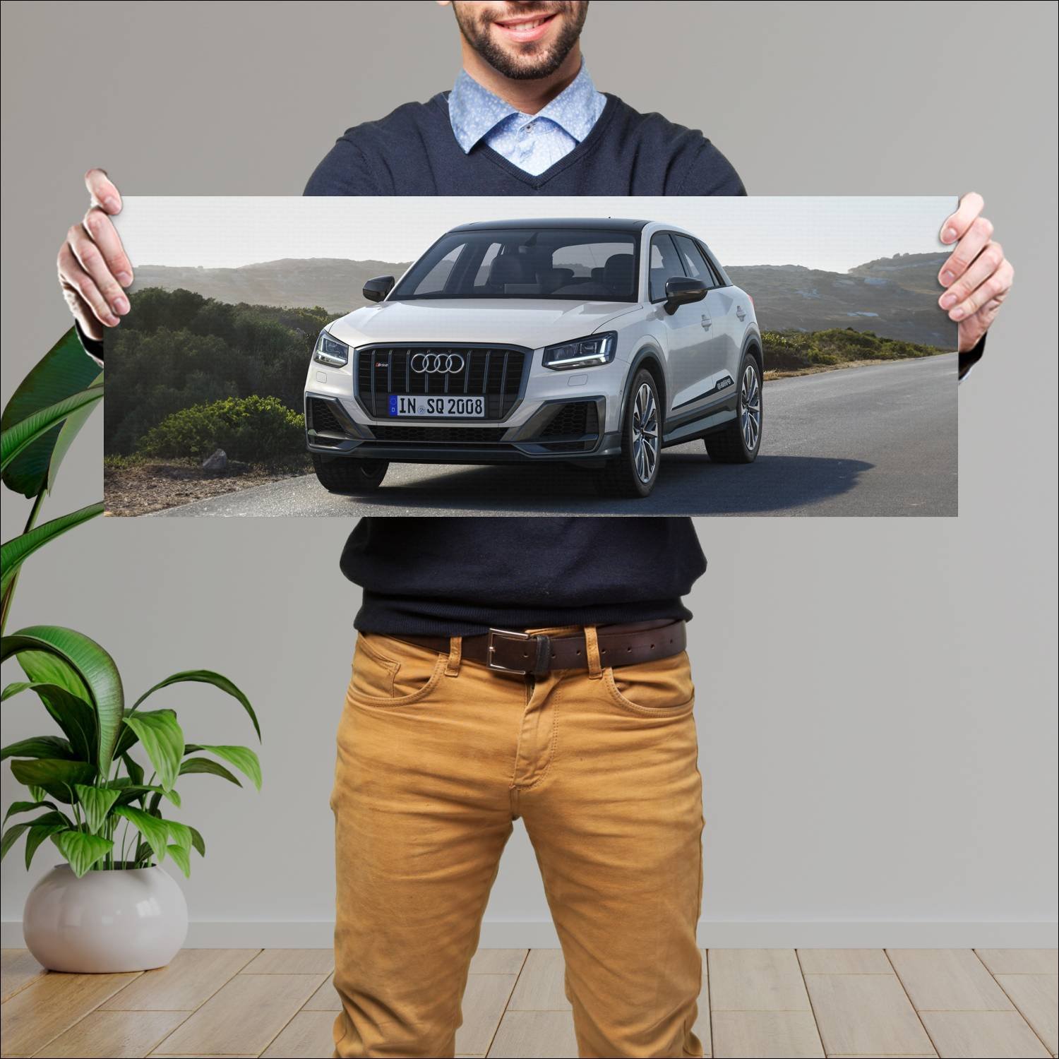 Cuadro grande 30x80cm 2018 audi sq2 auto 433 Audi