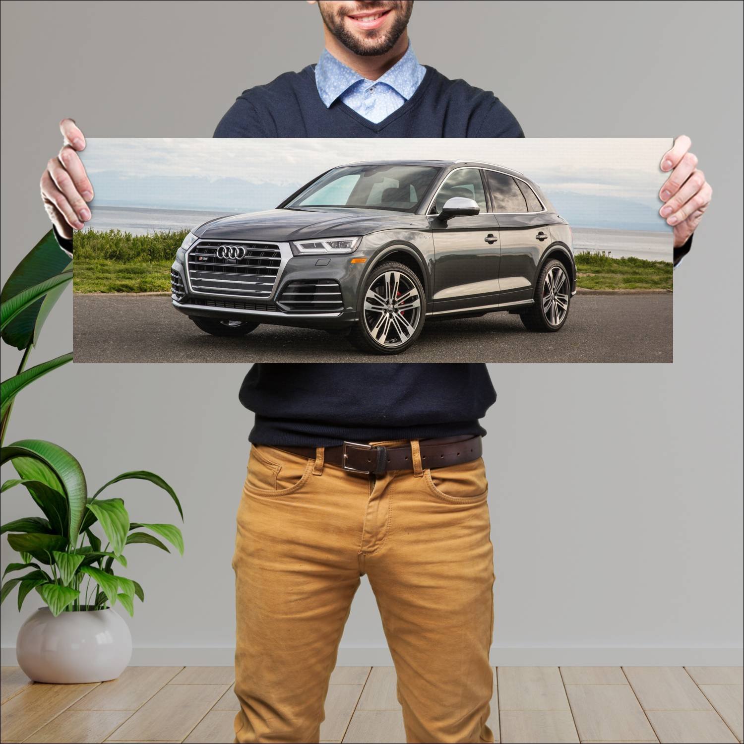 Cuadro grande 30x80cm 2018 audi sq5 us auto 435 Audi