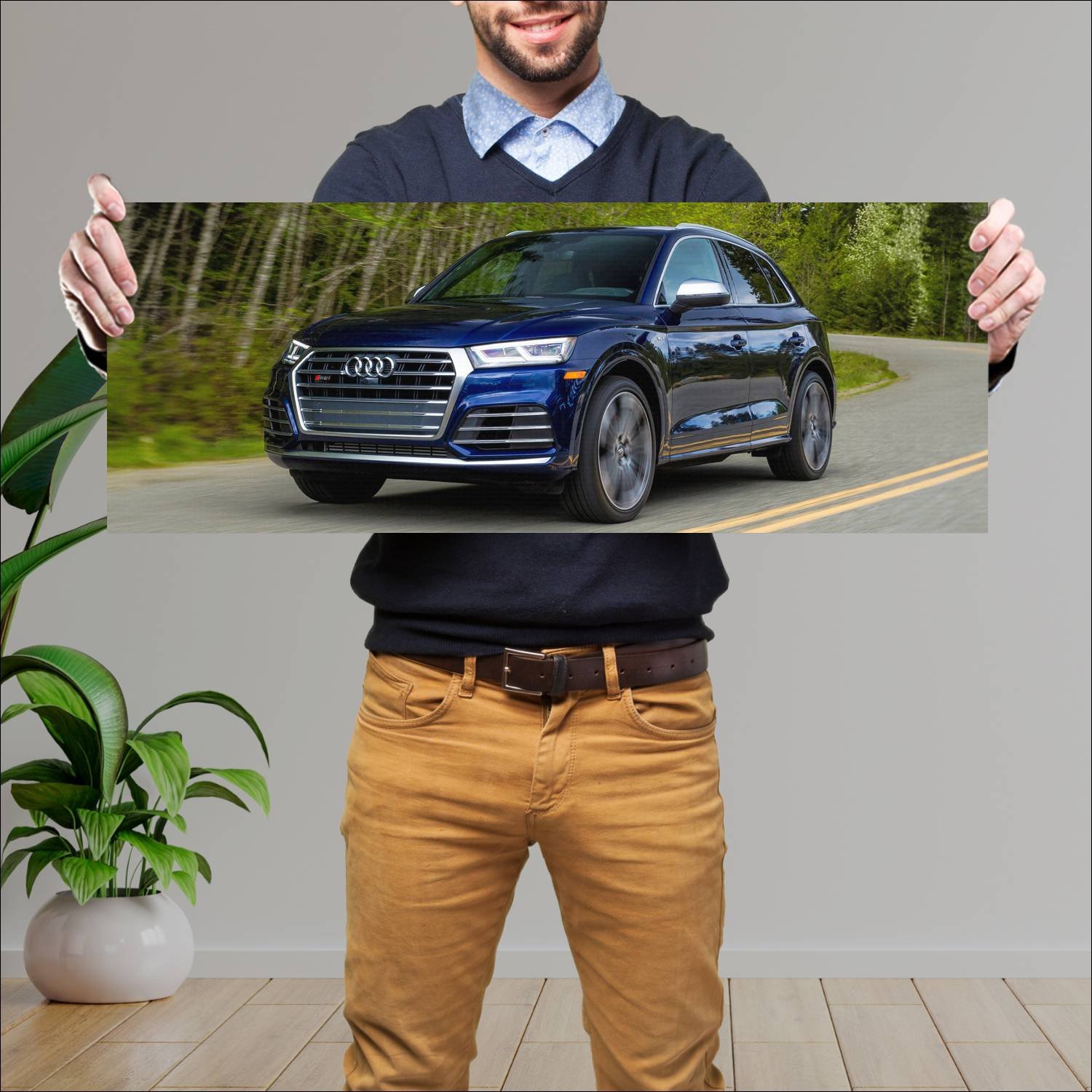 Cuadro grande 30x80cm 2018 audi sq5 us auto 436 Audi