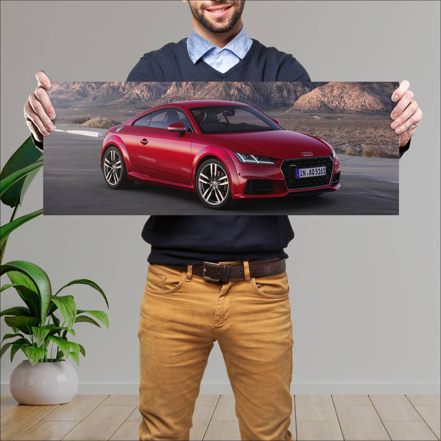 Cuadro grande 30x80cm 2018 audi tt coupe auto 437 Audi