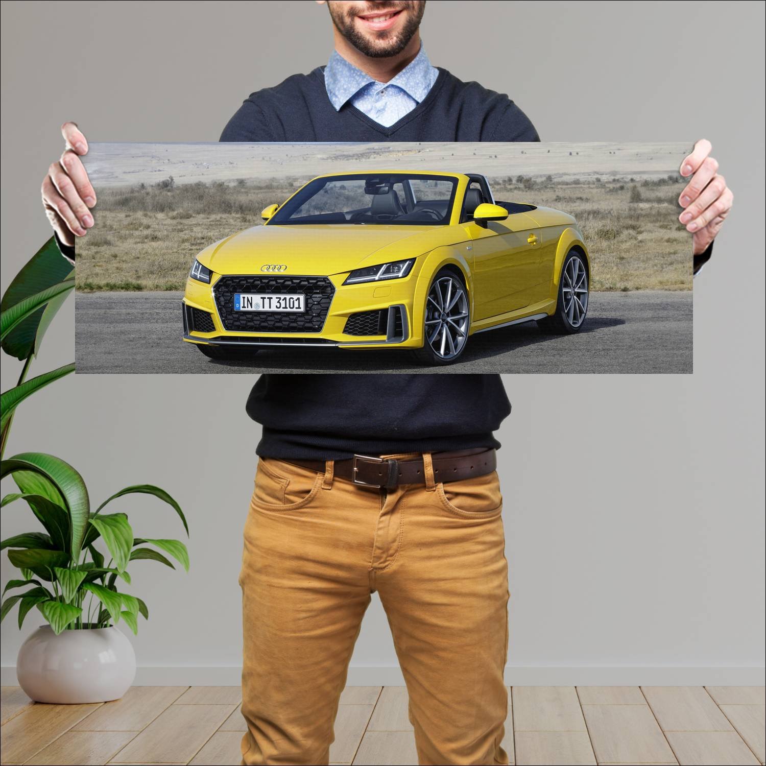 Cuadro grande 30x80cm 2018 audi tt roadster s line 439 Audi