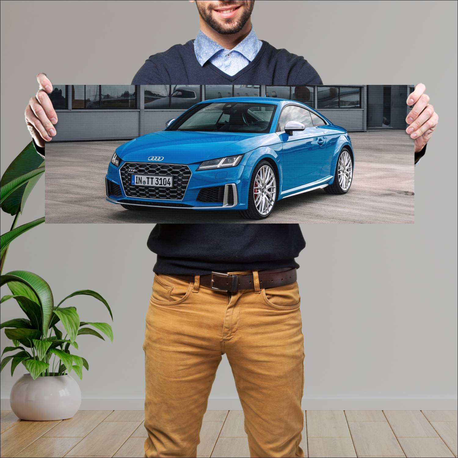 Cuadro grande 30x80cm 2018 audi tts coupe auto 442 Audi