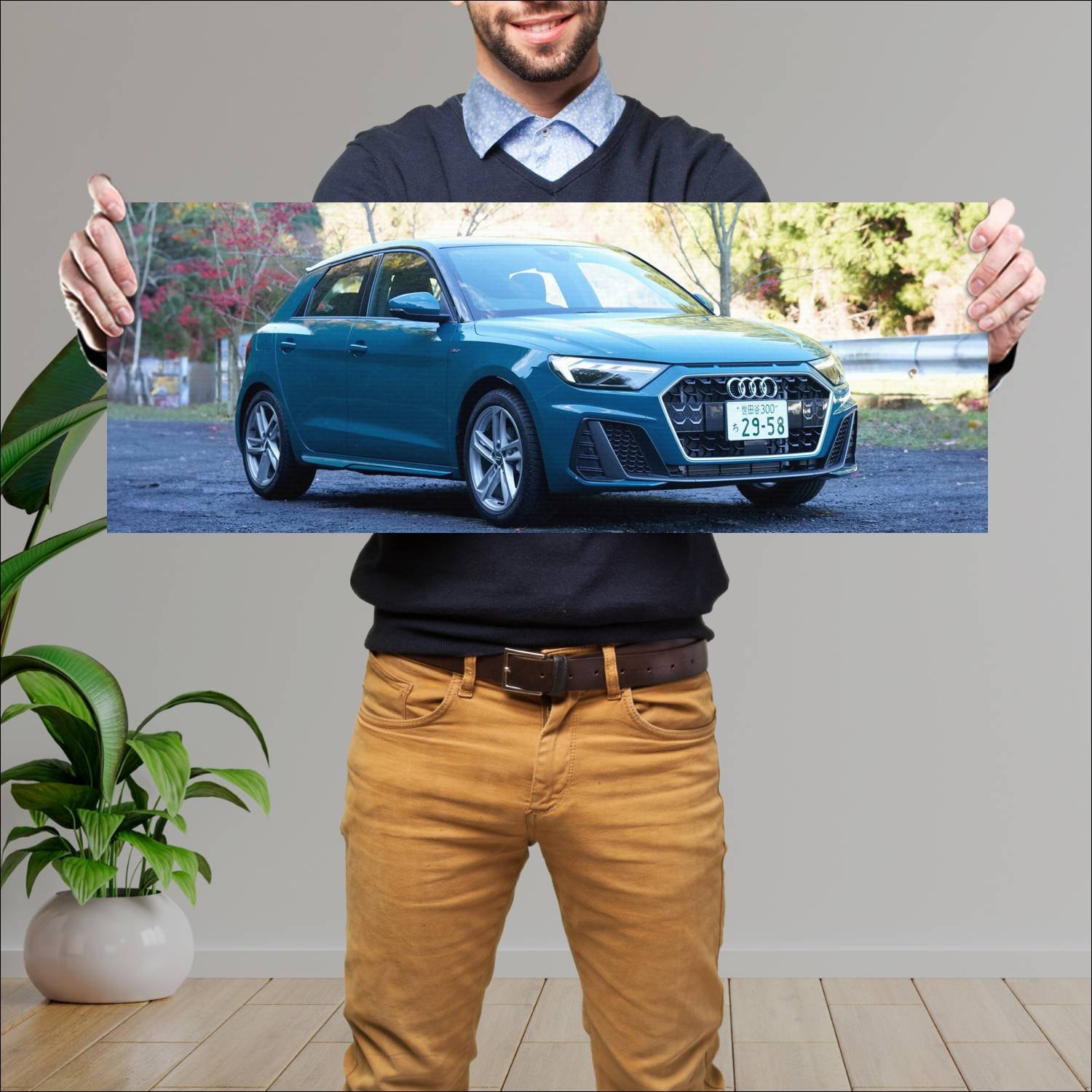 Cuadro grande 30x80cm 2019 audi a1 sportback s lin 455 Audi