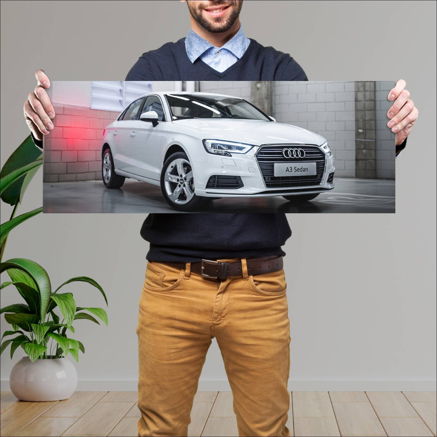 Cuadro grande 30x80cm 2019 audi a3 sedan prestige 456 Audi