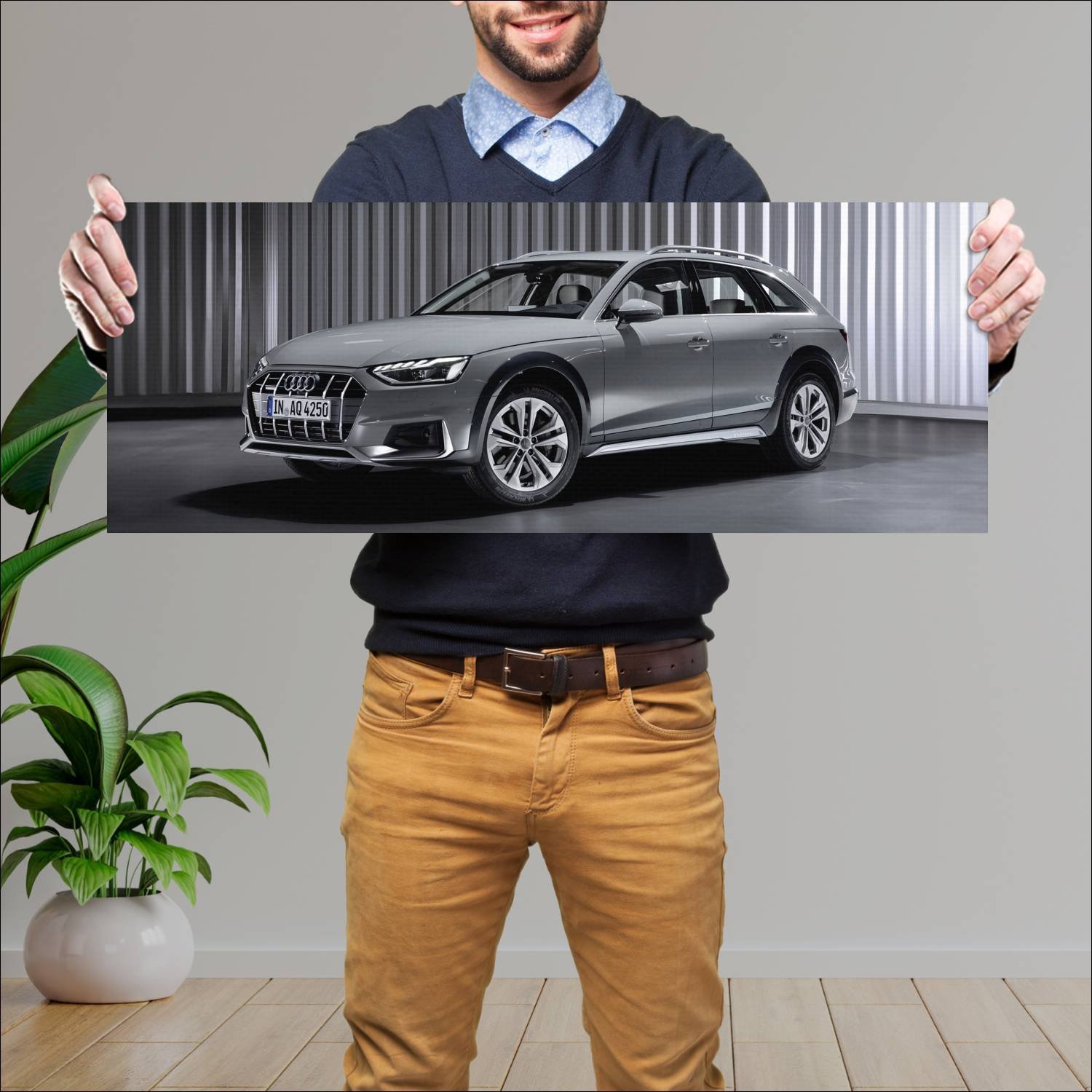 Cuadro grande 30x80cm 2019 audi a4 allroad auto 457 Audi