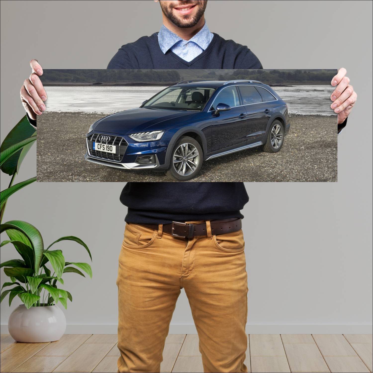 Cuadro grande 30x80cm 2019 audi a4 allroad uk Audi