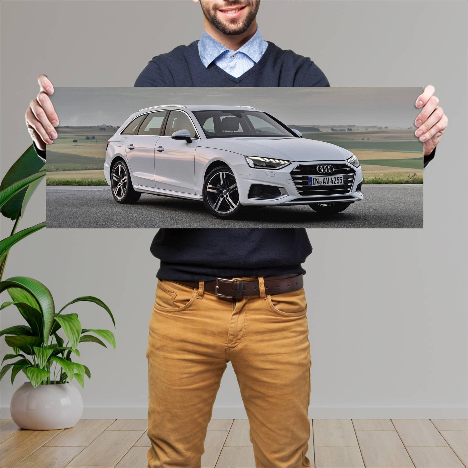 Cuadro grande 30x80cm 2019 audi a4 avant g tron 96 462 Audi