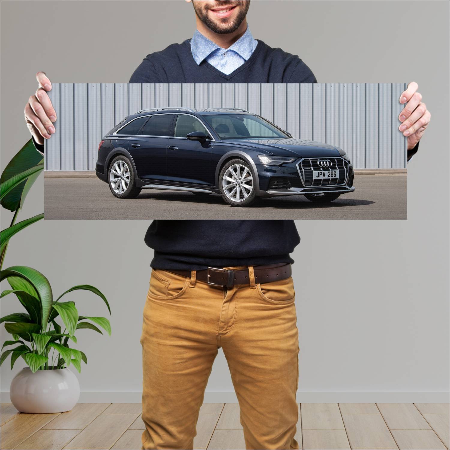 Cuadro grande 30x80cm 2019 audi a6 allroad uk Audi
