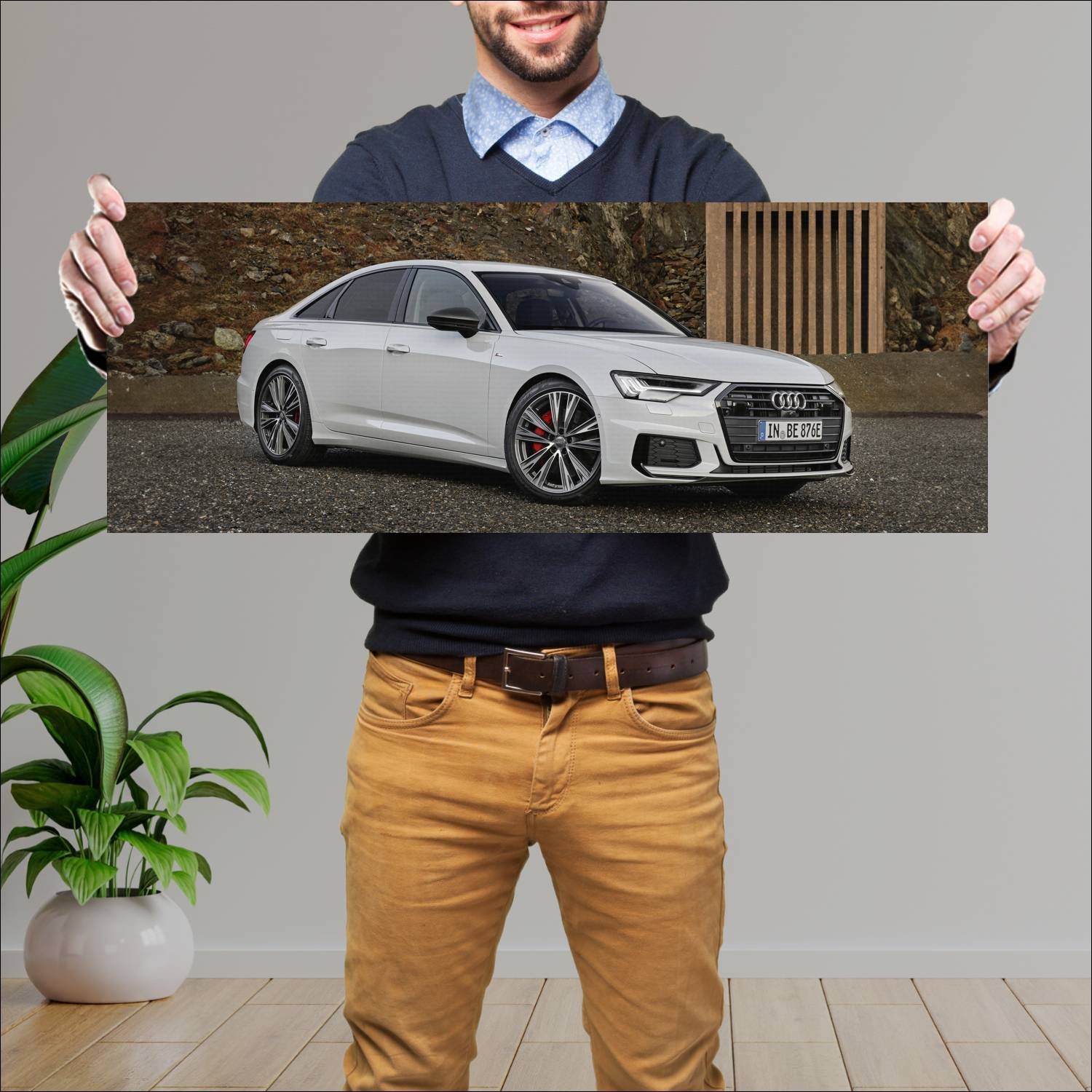 Cuadro grande 30x80cm 2019 audi a6 sedan plug in h 474 Audi