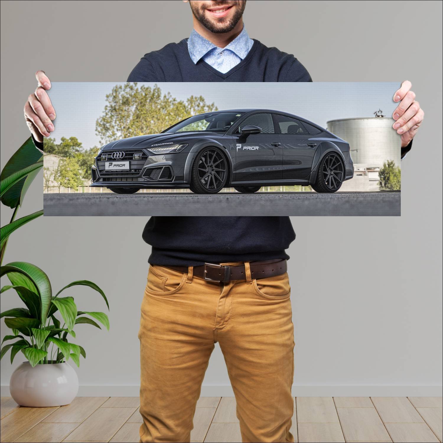 Cuadro grande 30x80cm 2019 audi a7 sportback pda70 480 Audi