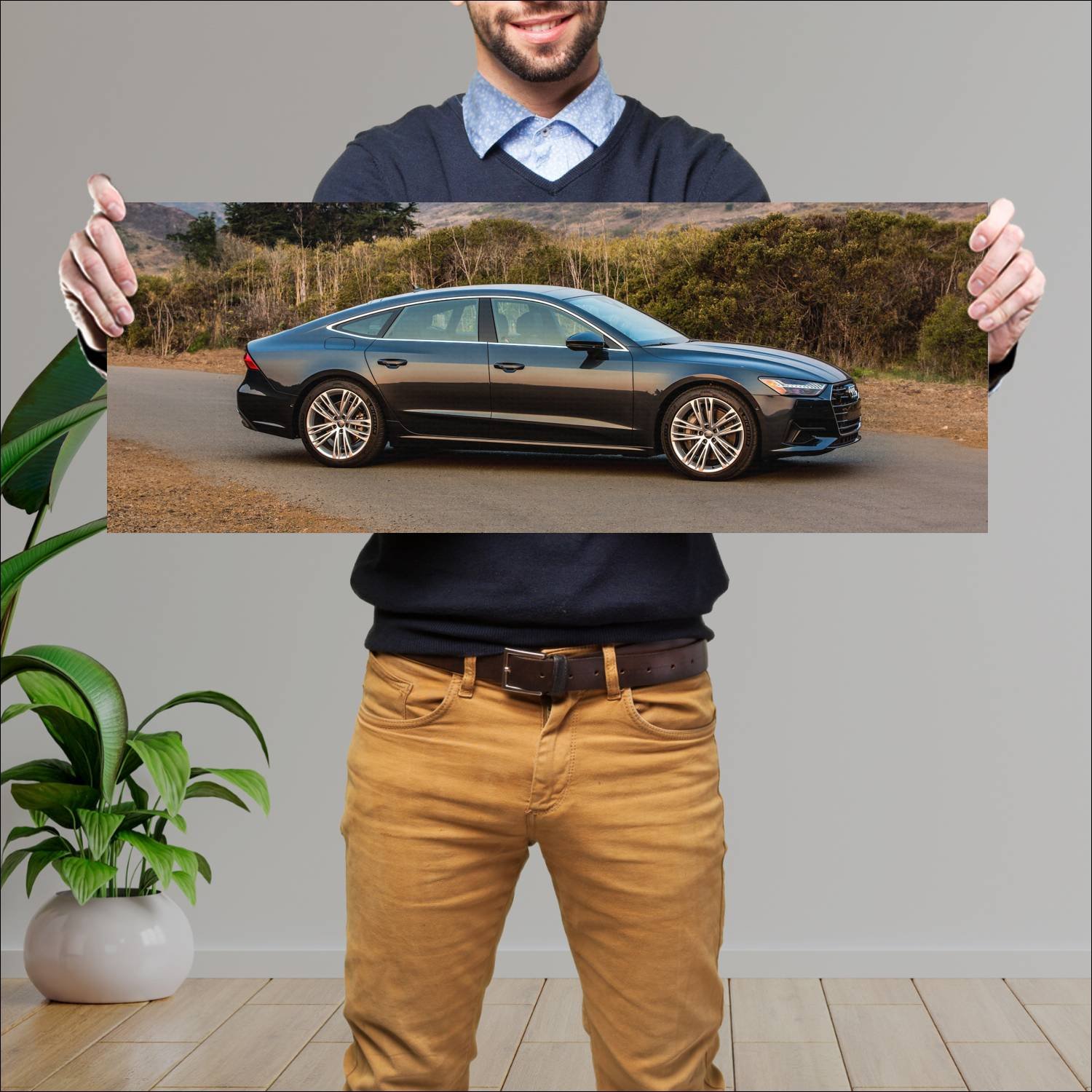 Cuadro grande 30x80cm 2019 audi a7 sportback us 84 482 Audi