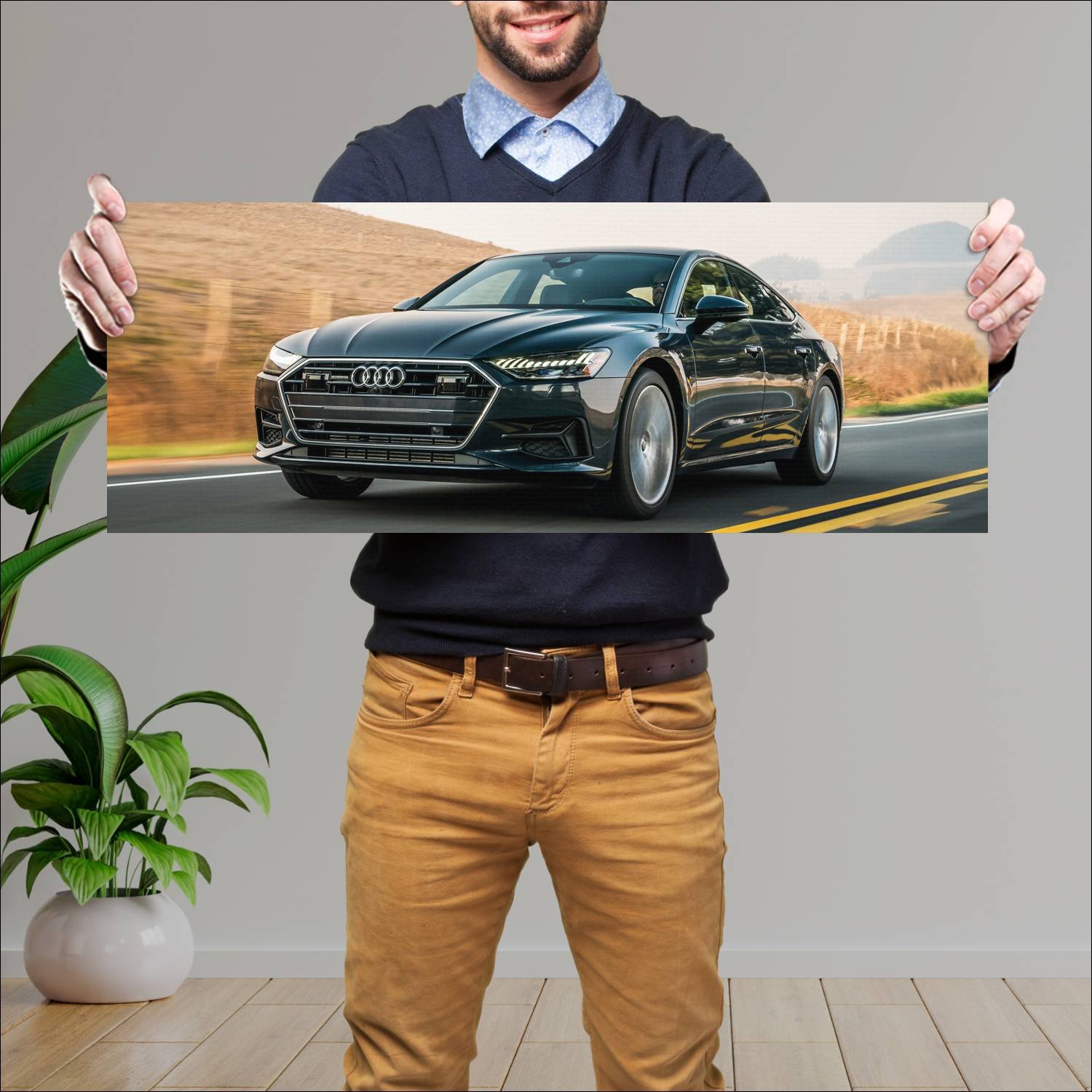 Cuadro grande 30x80cm 2019 audi a7 sportback us 84 483 Audi