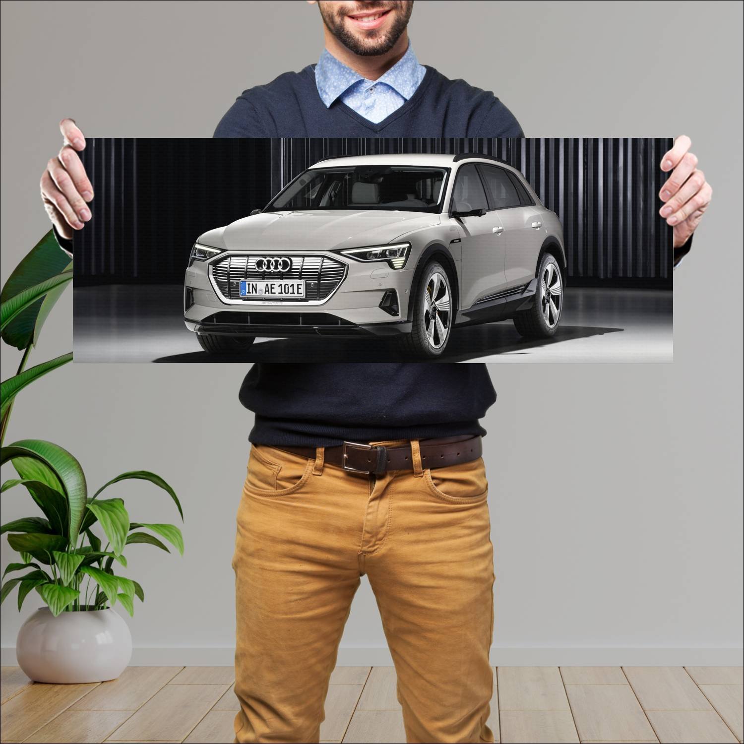 Cuadro grande 30x80cm 2019 audi e tron auto 491 Audi