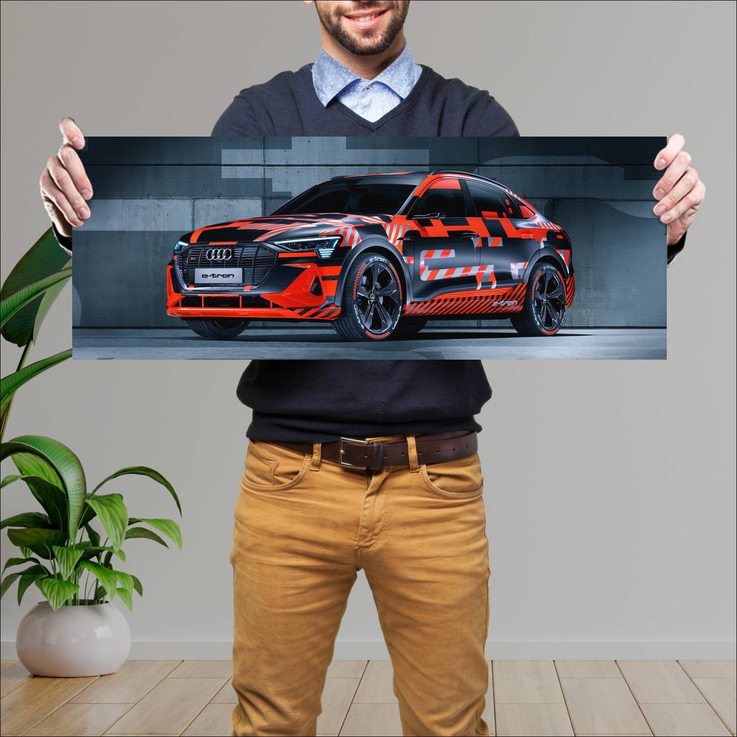 Cuadro grande 30x80cm 2019 audi e tron sportback p 493 Audi
