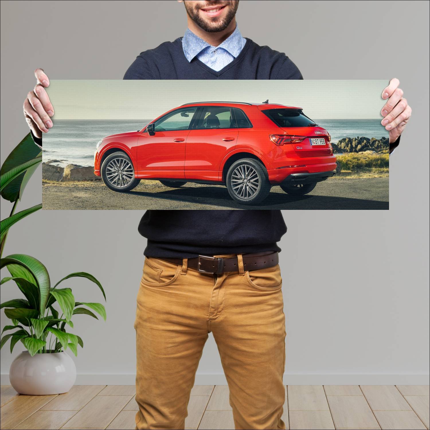 Cuadro grande 30x80cm 2019 audi q3 au auto 496 Audi