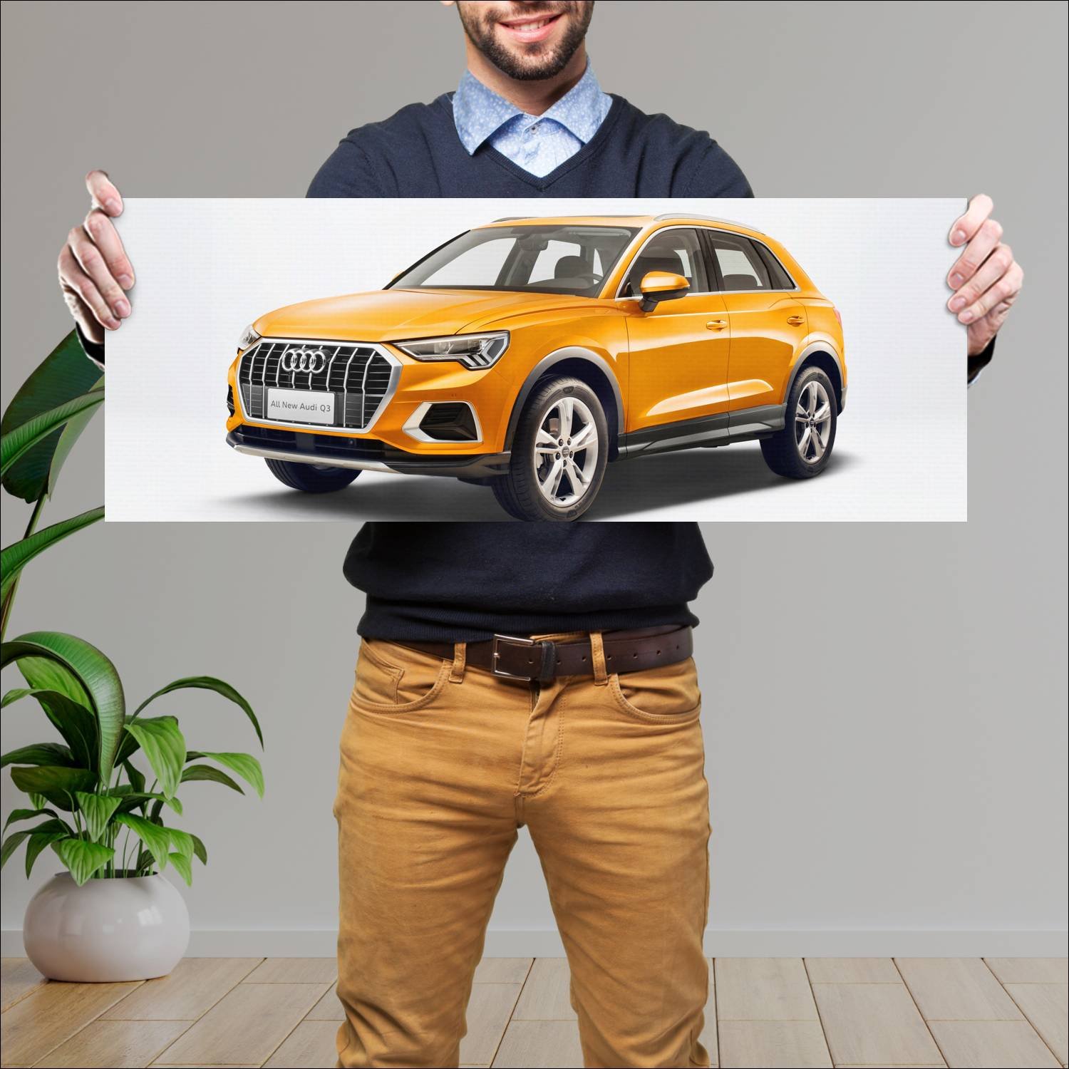 Cuadro grande 30x80cm 2019 audi q3 cn auto 499 Audi