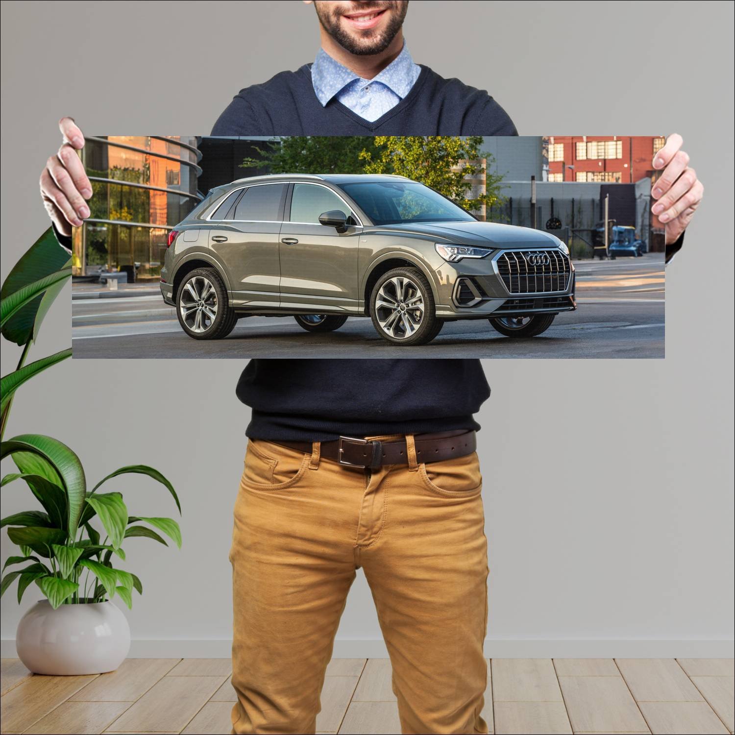 Cuadro grande 30x80cm 2019 audi q3 s line us auto 501 Audi