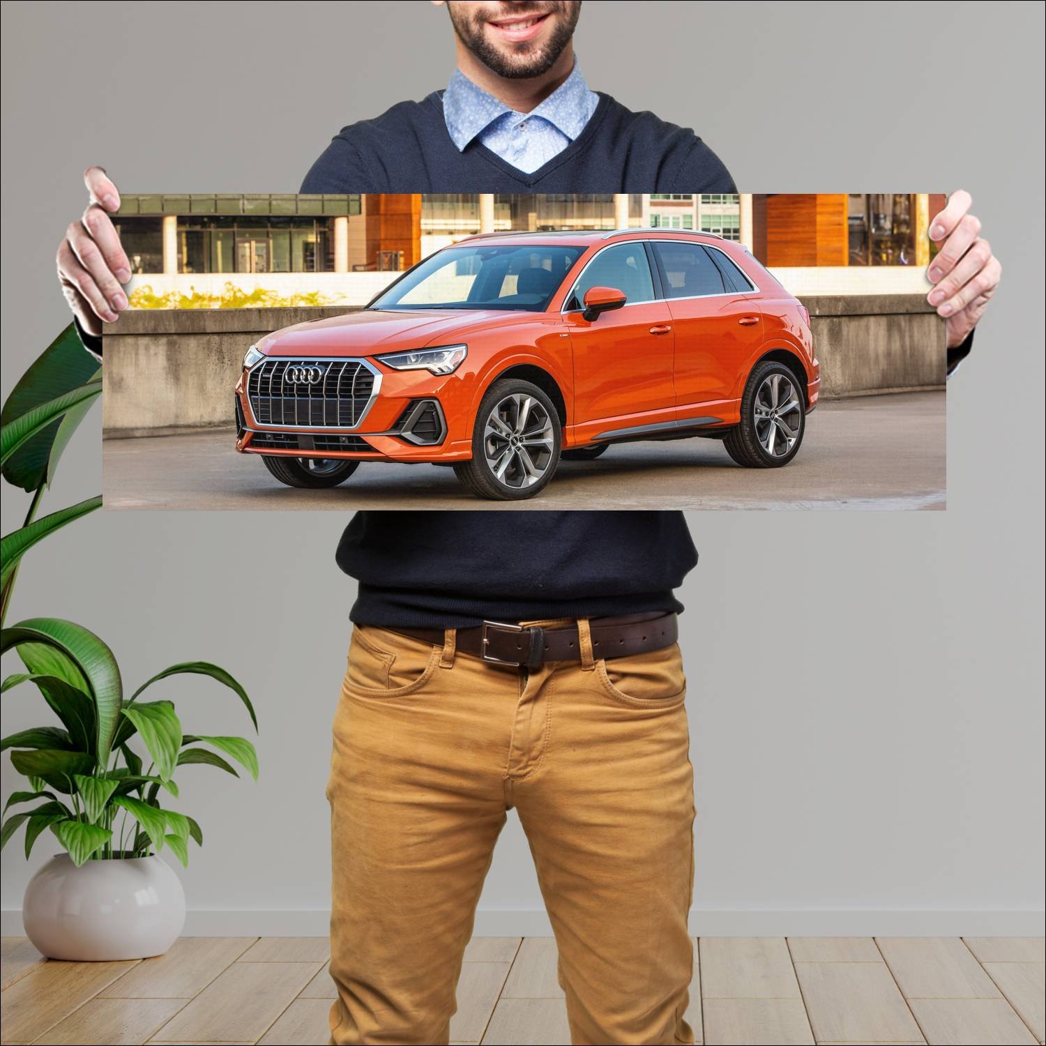 Cuadro grande 30x80cm 2019 audi q3 s line us auto 502 Audi