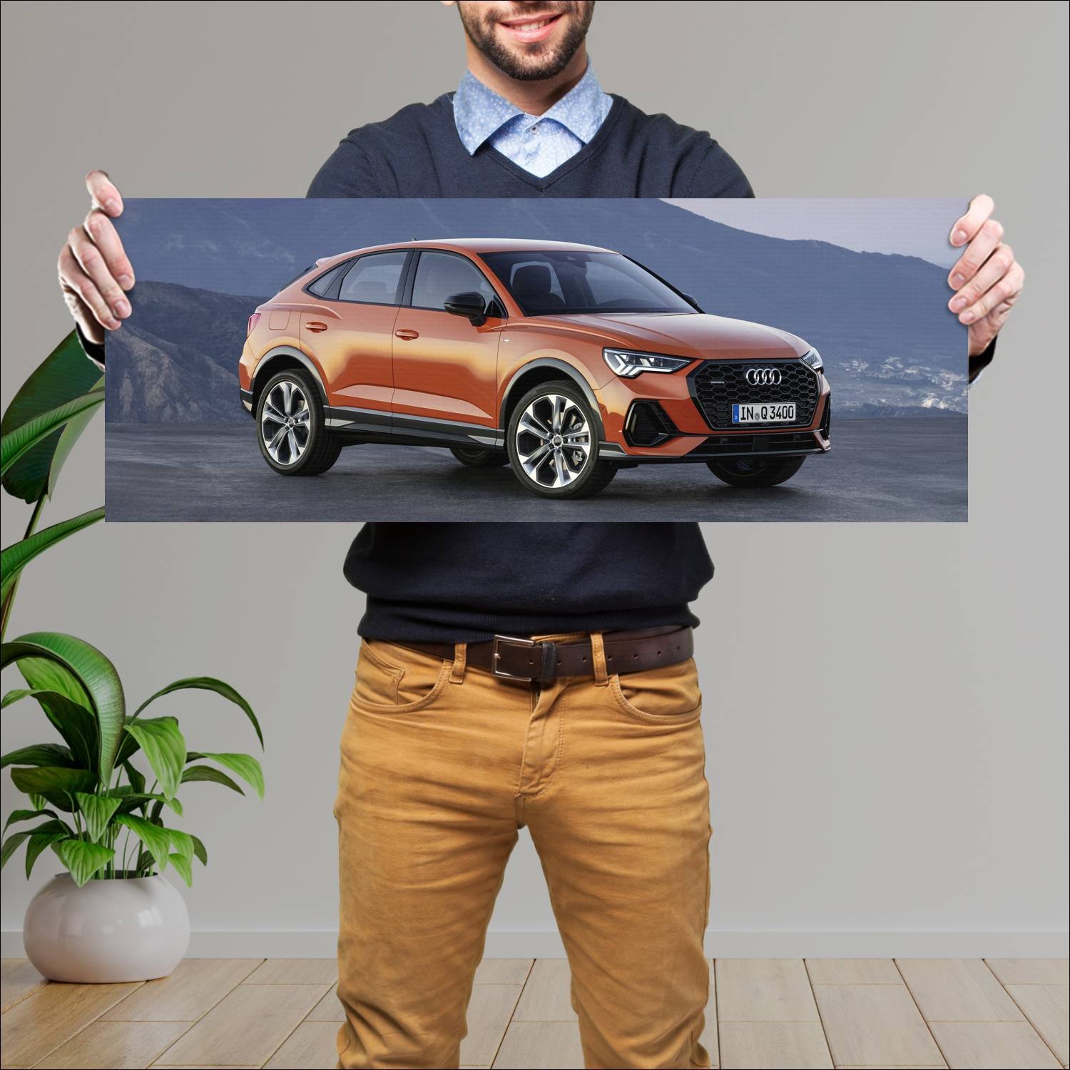 Cuadro grande 30x80cm 2019 audi q3 sportback s lin 505 Audi