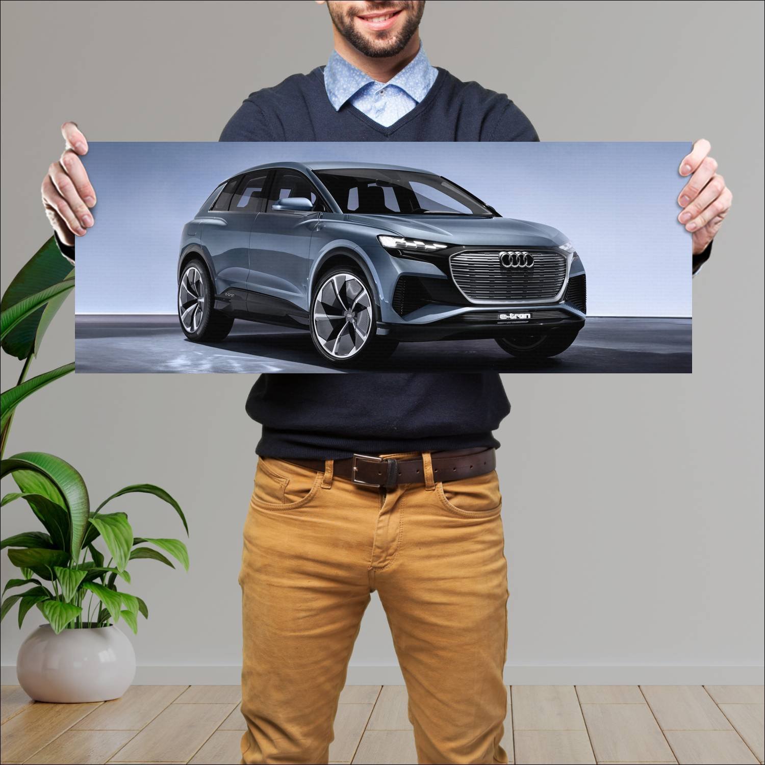 Cuadro grande 30x80cm 2019 audi q4 e tron concept 508 Audi