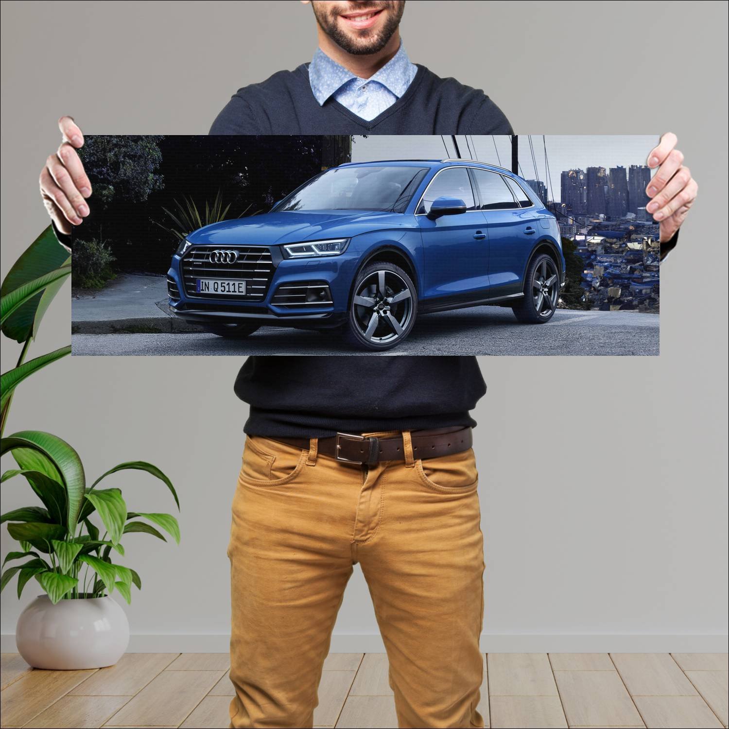 Cuadro grande 30x80cm 2019 audi q5 plug in hybrid 510 Audi