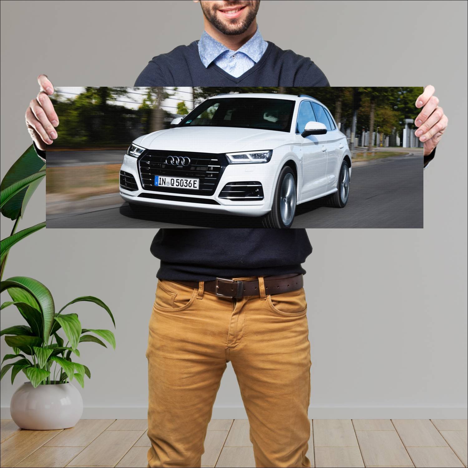 Cuadro grande 30x80cm 2019 audi q5 plug in hybrid 511 Audi