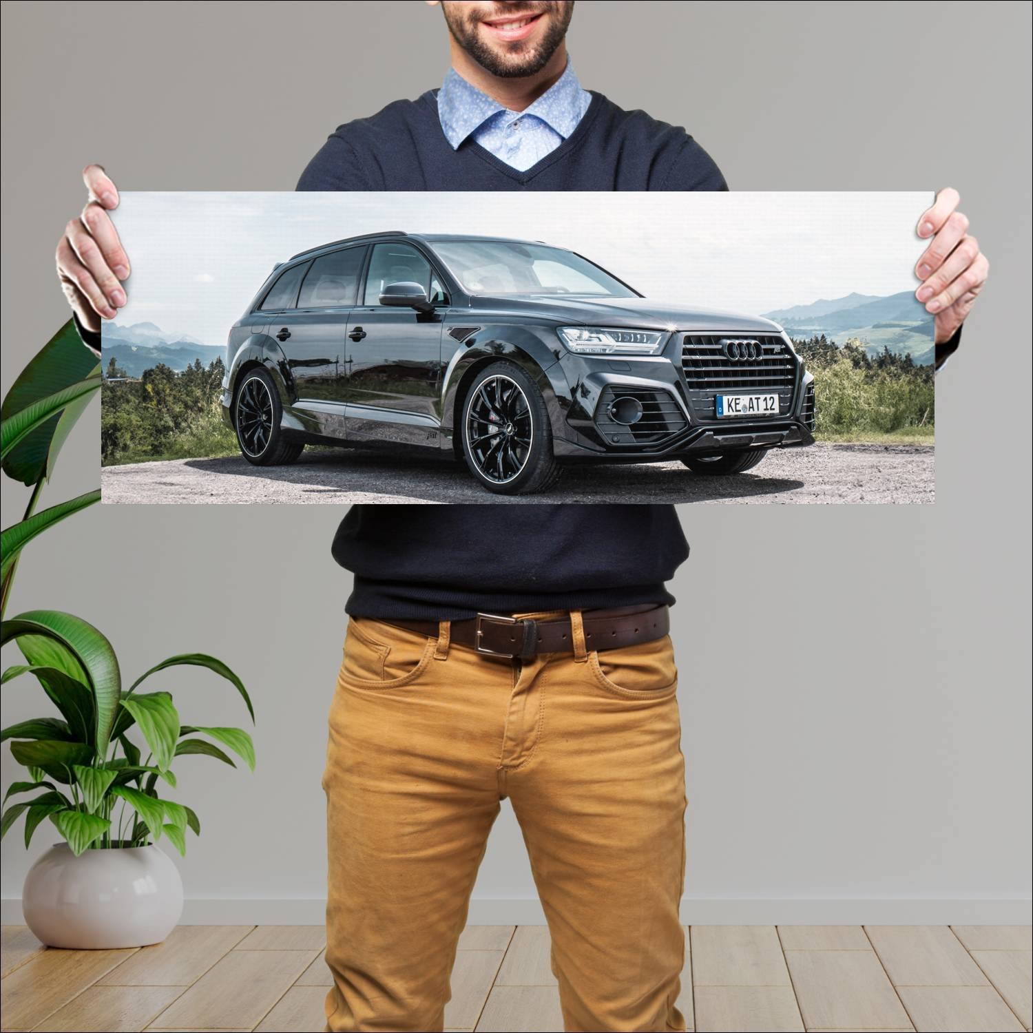 Cuadro grande 30x80cm 2019 audi q7 by abt auto 515 Audi
