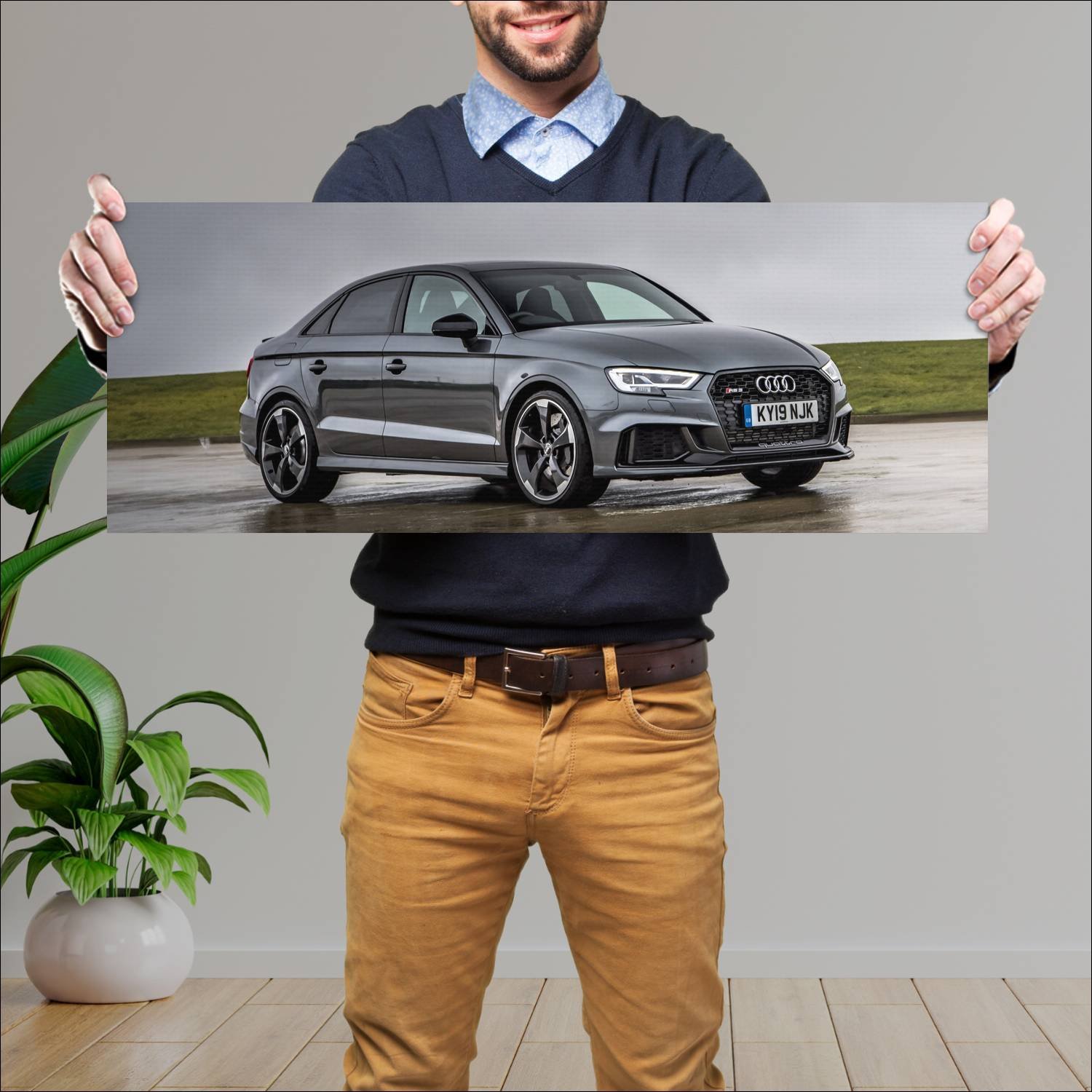 Cuadro grande 30x80cm 2019 audi rs 3 saloon sport 545 Audi
