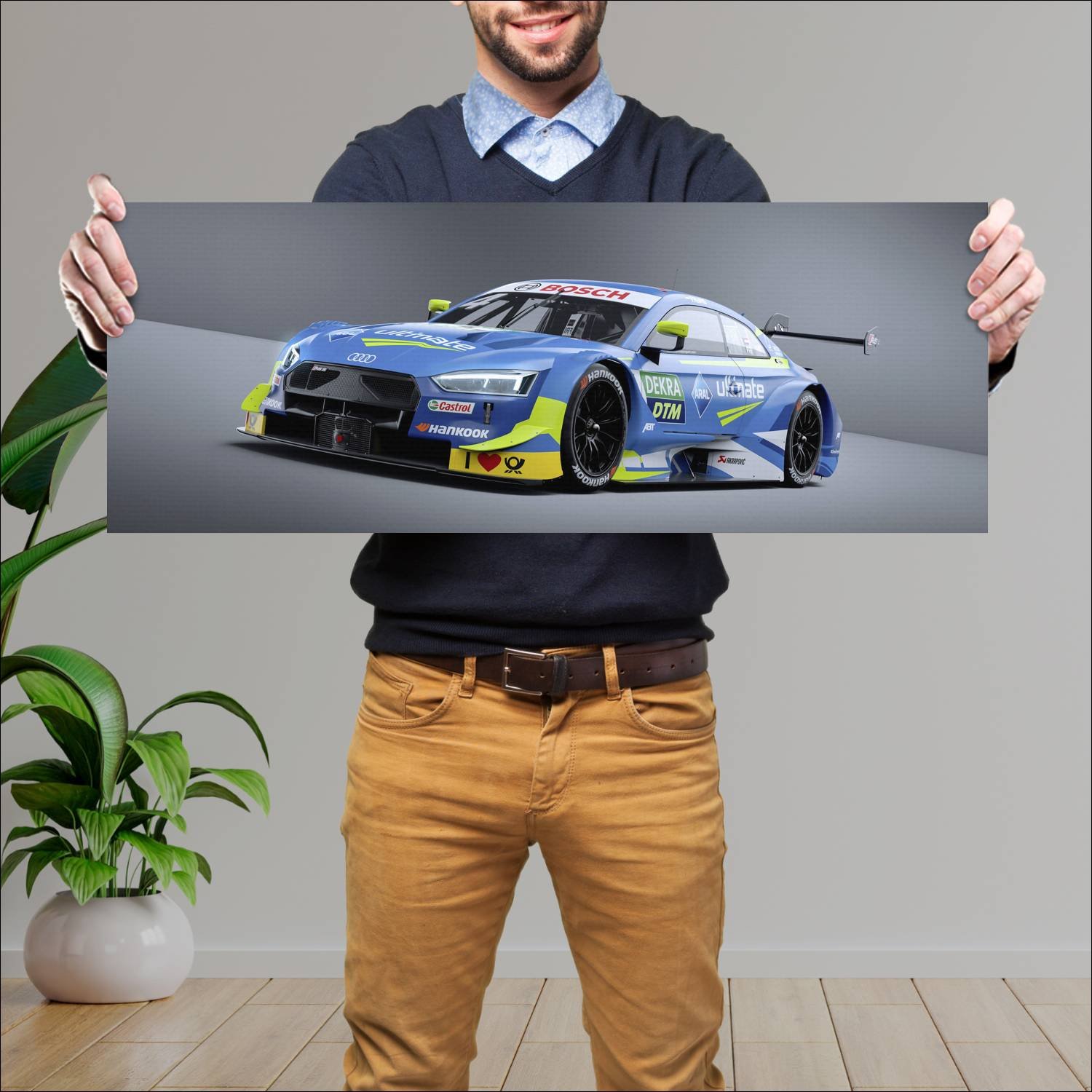 Cuadro grande 30x80cm 2019 audi rs 5 dtm auto 546 Audi