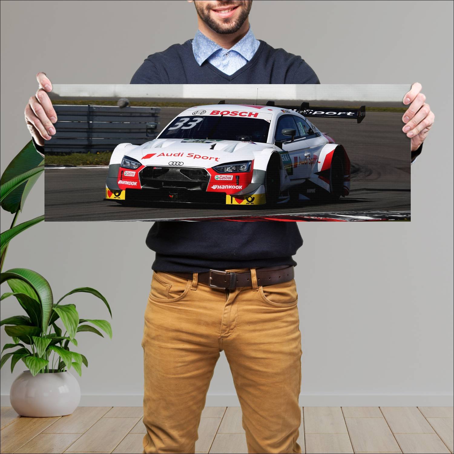 Cuadro grande 30x80cm 2019 audi rs 5 dtm auto 547 Audi