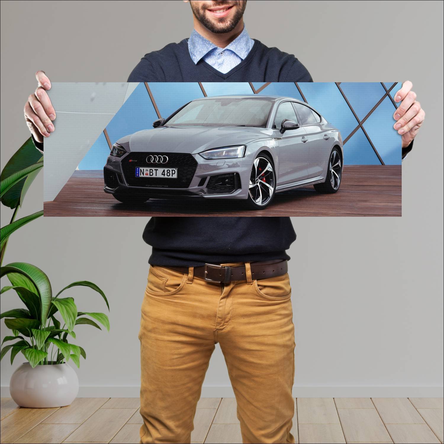 Cuadro grande 30x80cm 2019 audi rs 5 sportback au 548 Audi