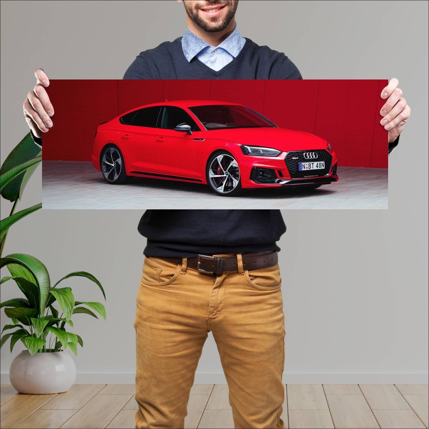Cuadro grande 30x80cm 2019 audi rs 5 sportback au 549 Audi