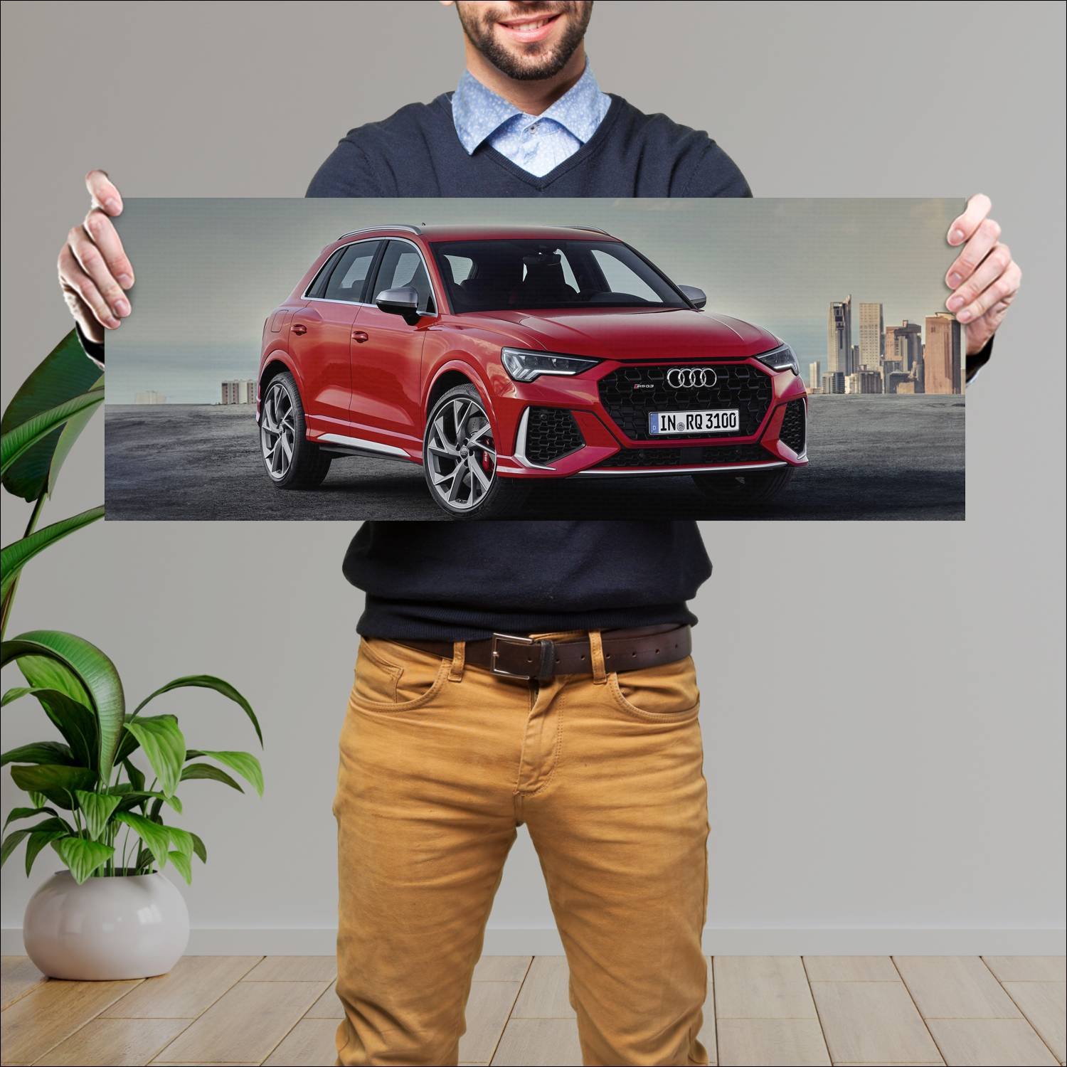 Cuadro grande 30x80cm 2019 audi rs q3 auto 557 Audi