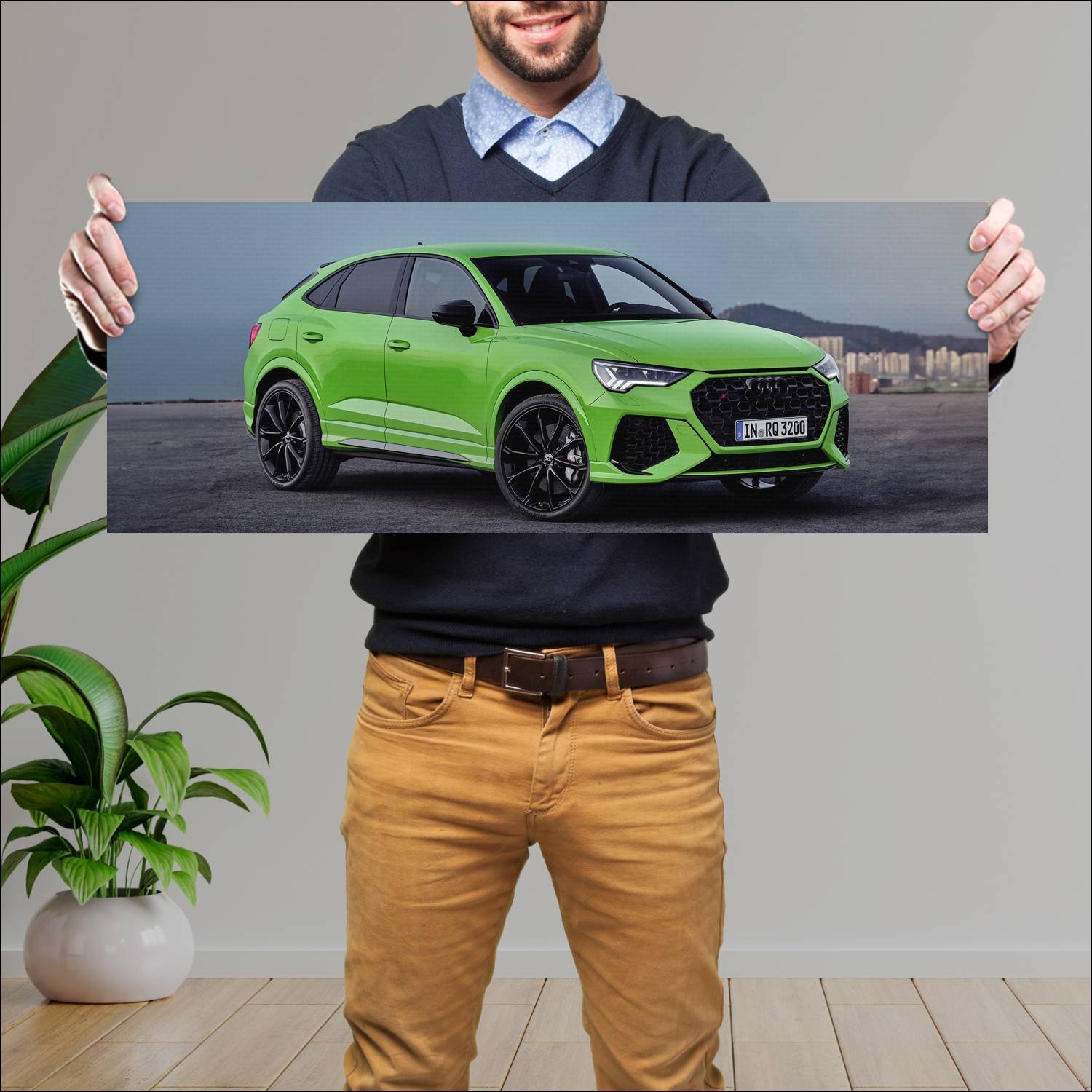 Cuadro grande 30x80cm 2019 audi rs q3 sportback 95 558 Audi
