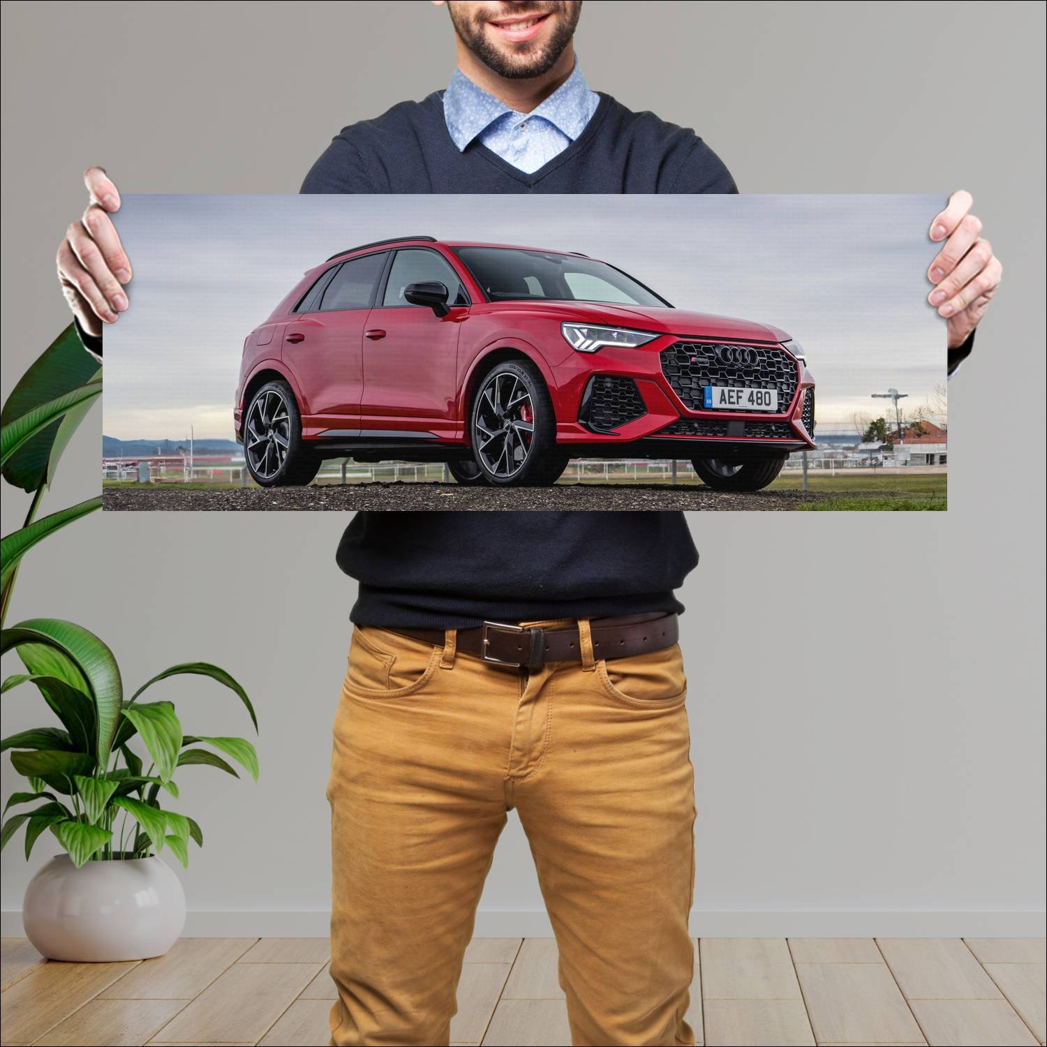 Cuadro grande 30x80cm 2019 audi rs q3 uk auto 559 Audi
