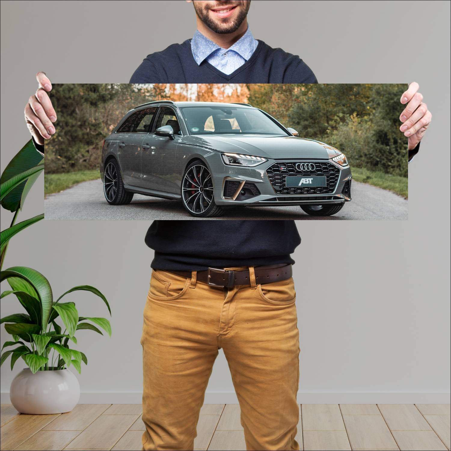 Cuadro grande 30x80cm 2019 audi s4 avant by abt 11 561 Audi