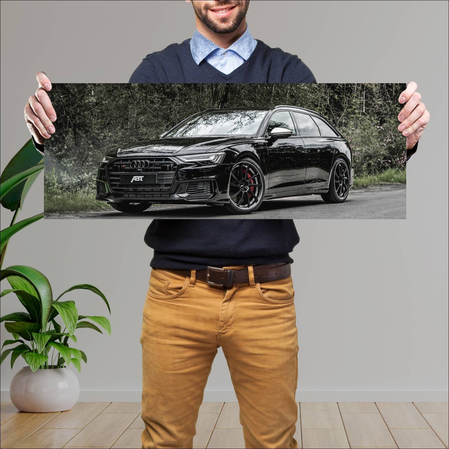 Cuadro grande 30x80cm 2019 audi s6 avant by abt 11 566 Audi