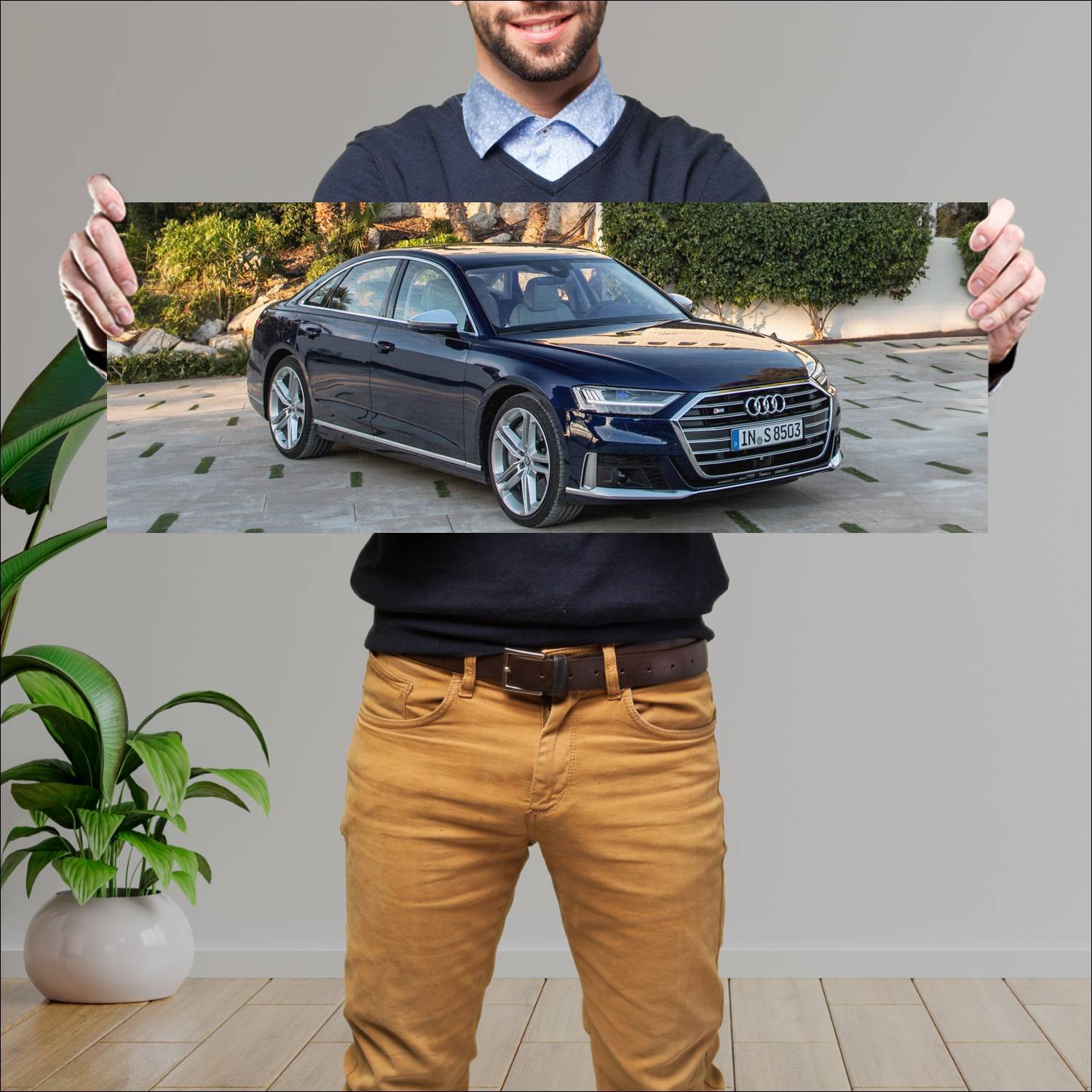 Cuadro grande 30x80cm 2019 audi s8 auto 571 Audi
