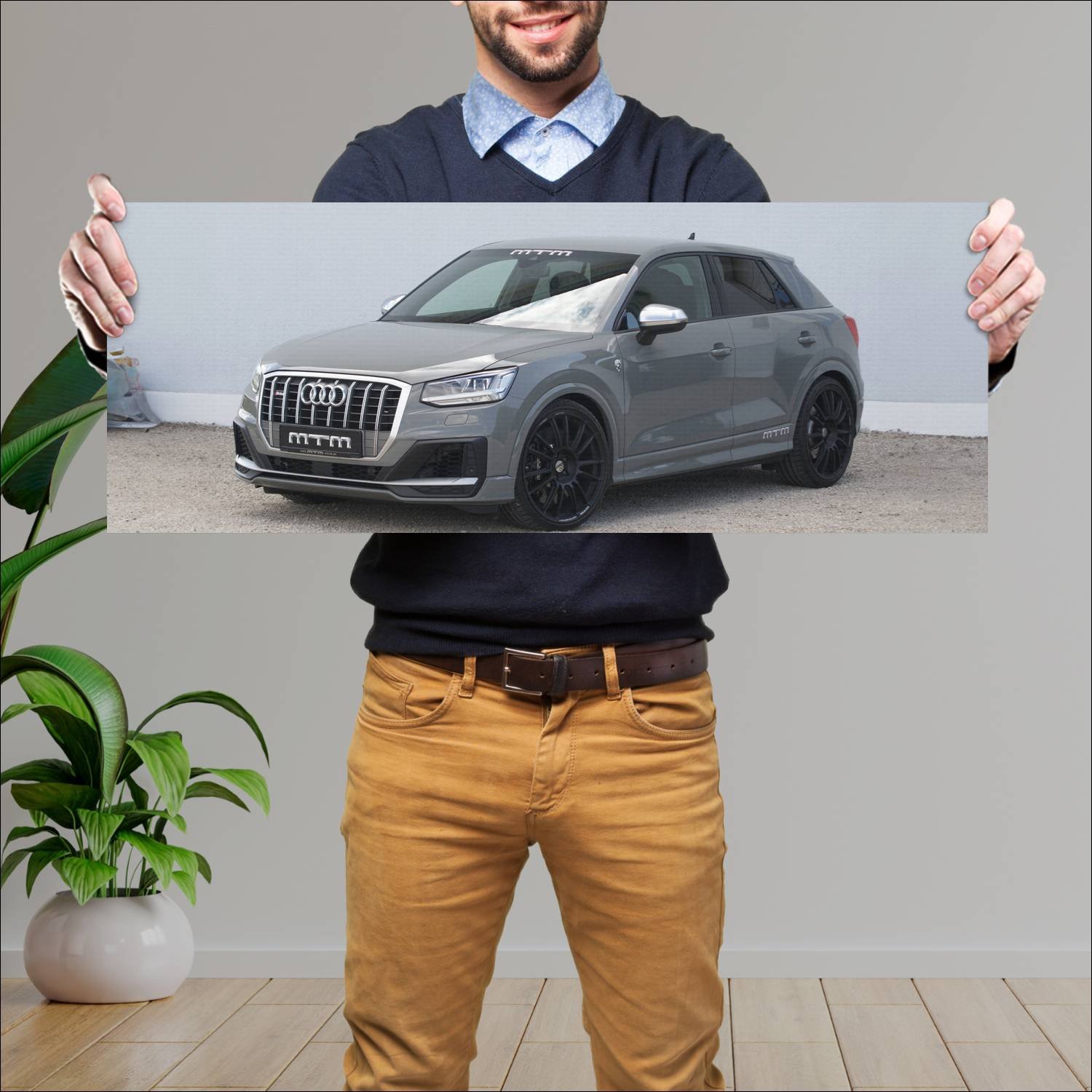 Cuadro grande 30x80cm 2019 audi sq2 by mtm auto 572 Audi