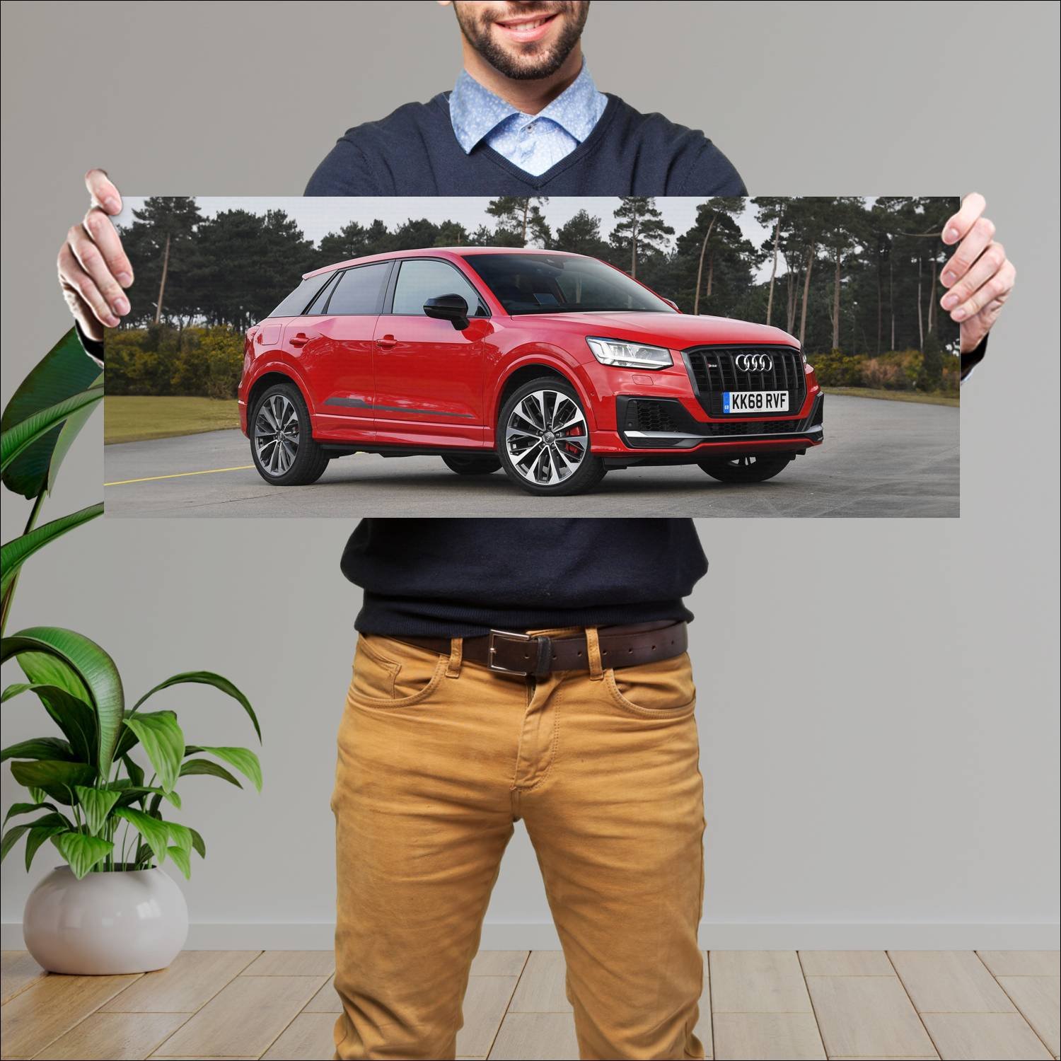 Cuadro grande 30x80cm 2019 audi sq2 uk auto 573 Audi