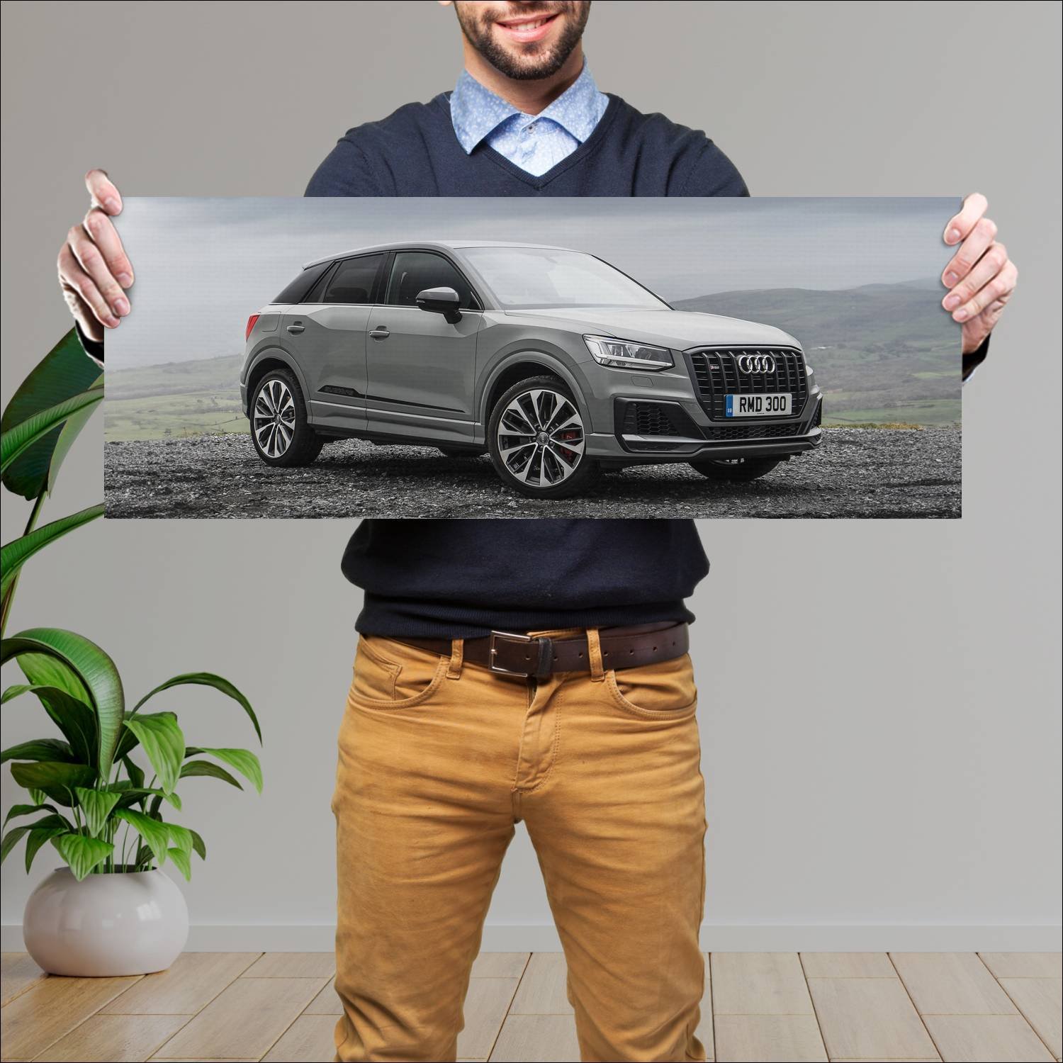 Cuadro grande 30x80cm 2019 audi sq2 uk auto 574 Audi