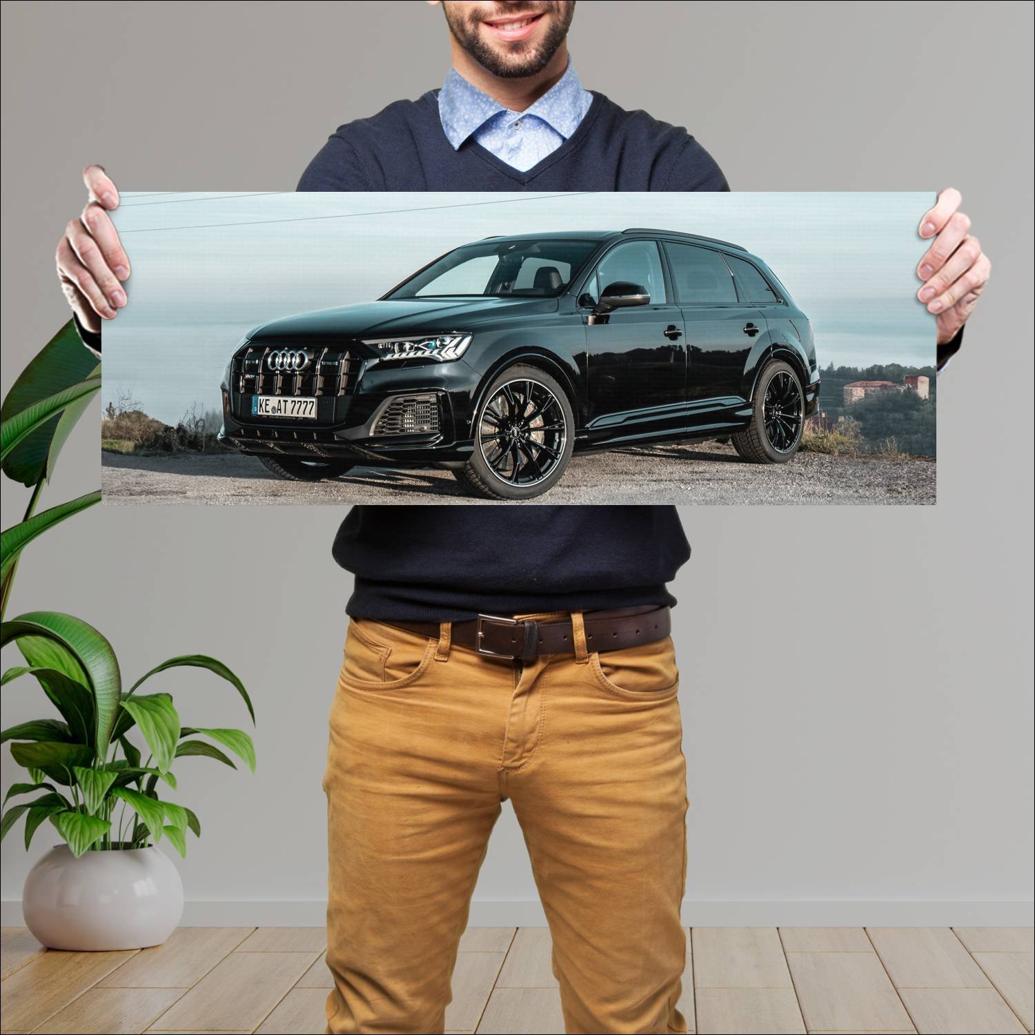 Cuadro grande 30x80cm 2019 audi sq7 by abt auto 576 Audi
