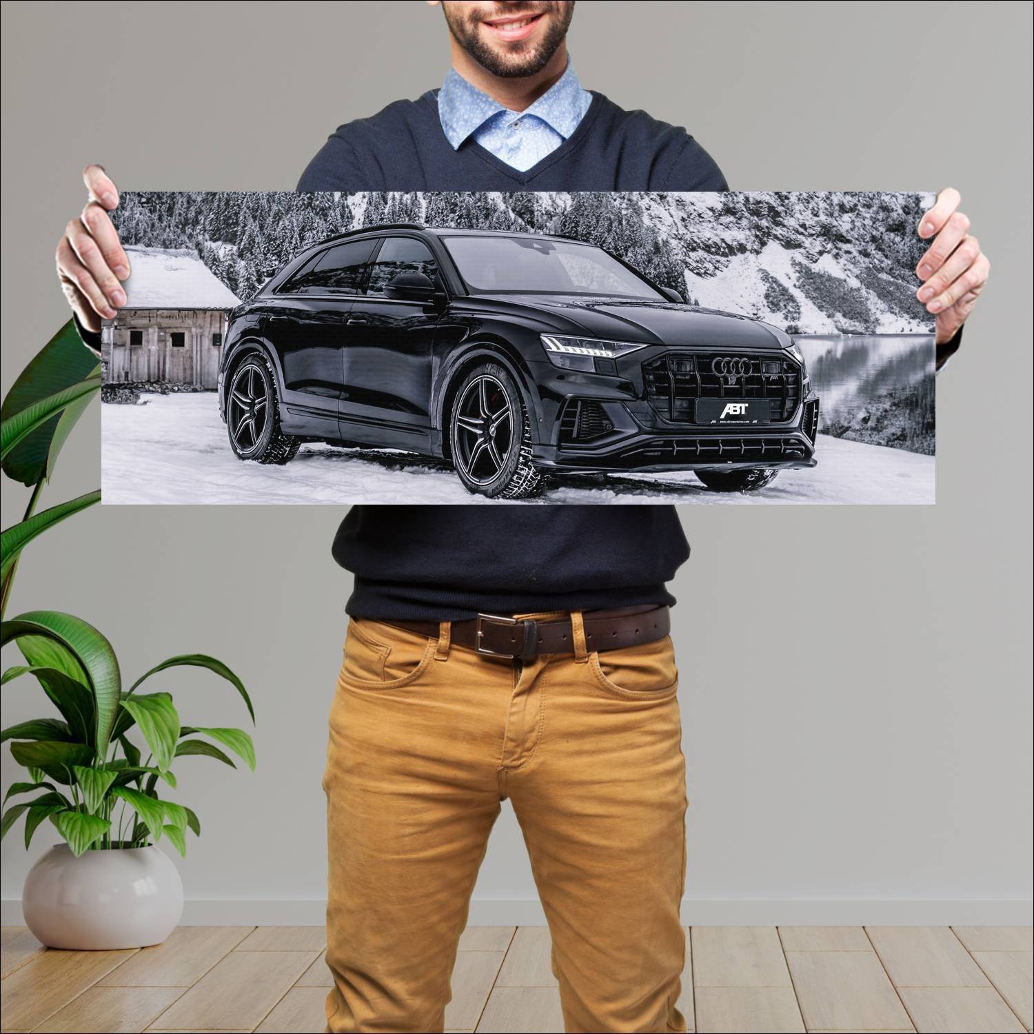 Cuadro grande 30x80cm 2019 audi sq8 by abt auto 578 Audi