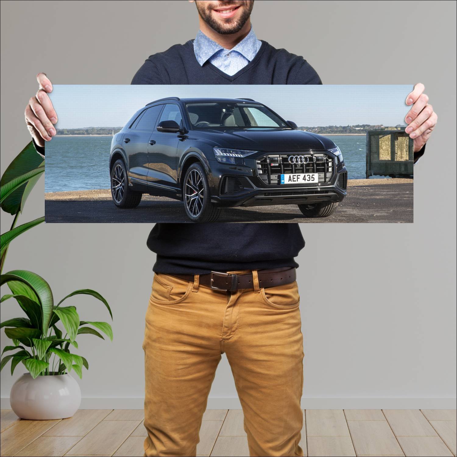 Cuadro grande 30x80cm 2019 audi sq8 uk auto 579 Audi