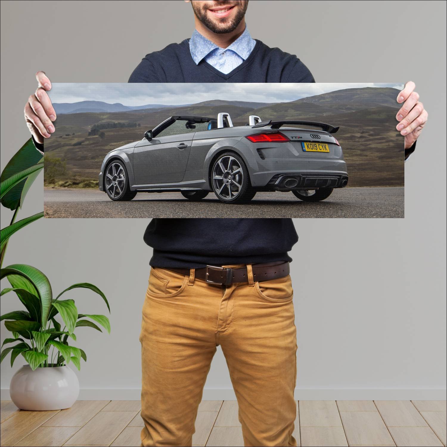 Cuadro grande 30x80cm 2019 audi tt rs roadster aud 589 Audi