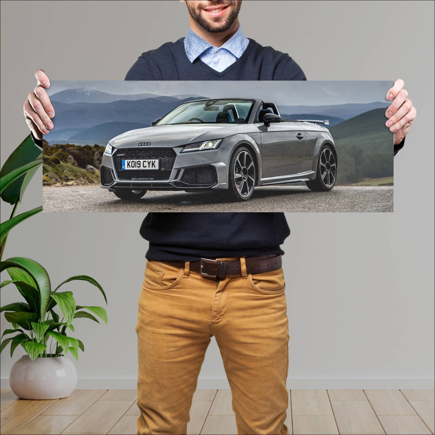 Cuadro grande 30x80cm 2019 audi tt rs roadster aud 590 Audi