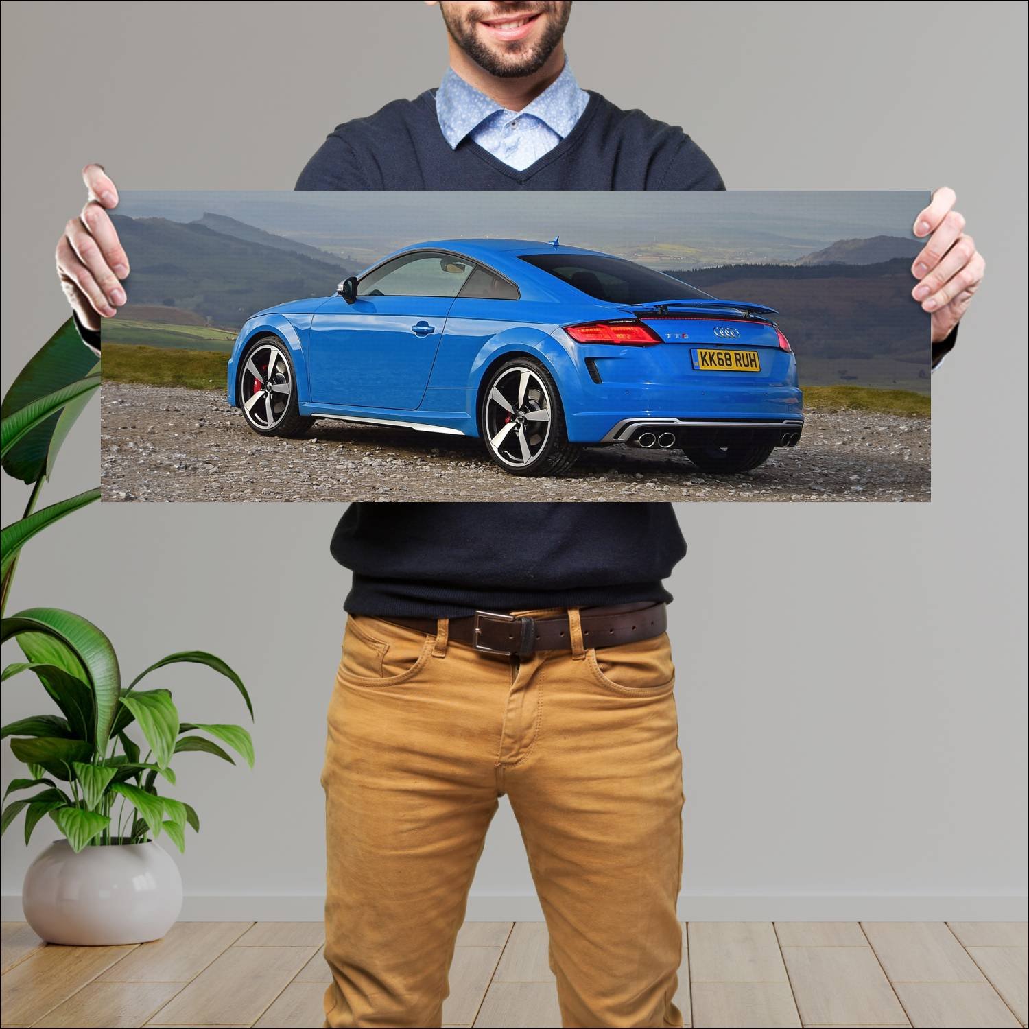 Cuadro grande 30x80cm 2019 audi tts coupe uk auto 591 Audi
